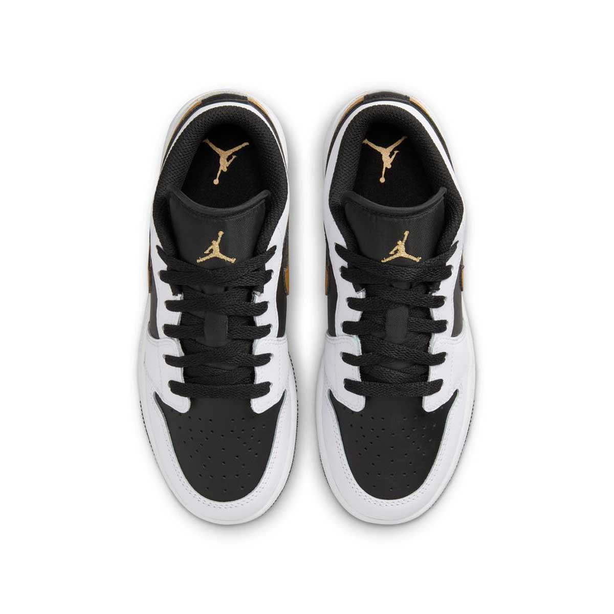 Kids Air Jordan 1 Low 'White Metallic Gold' Sneakers - Boys & Girls Basketball Shoes for Casual Wear & Sports - Perfect for School, Playground & Everyday Fashion