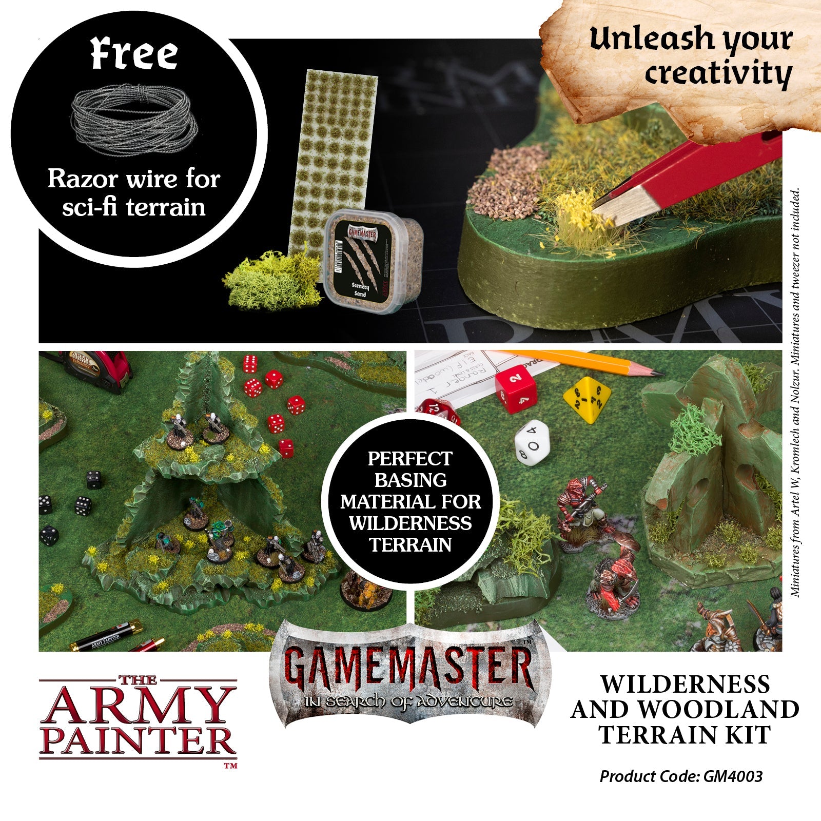 GameMaster Terrain Kit: Wilderness & Woodlands - D&D RPG Miniature Scenery for Tabletop Gaming, Wargaming & Fantasy Adventures