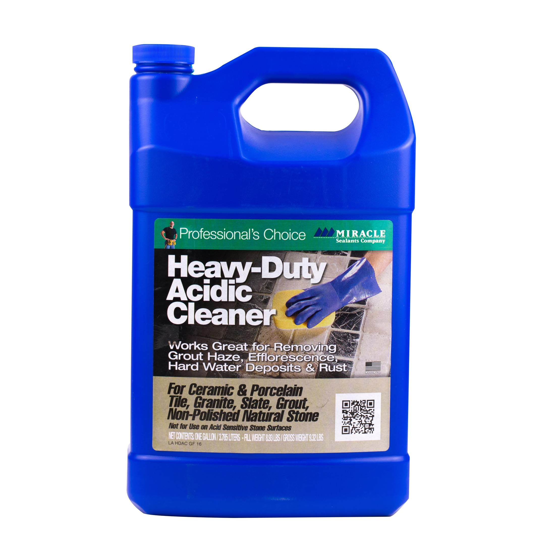 Industrial Strength Heavy Duty Acid Cleaner for Tough Stains - Commercial & Home Use for Bathrooms, Kitchens, and Garages
