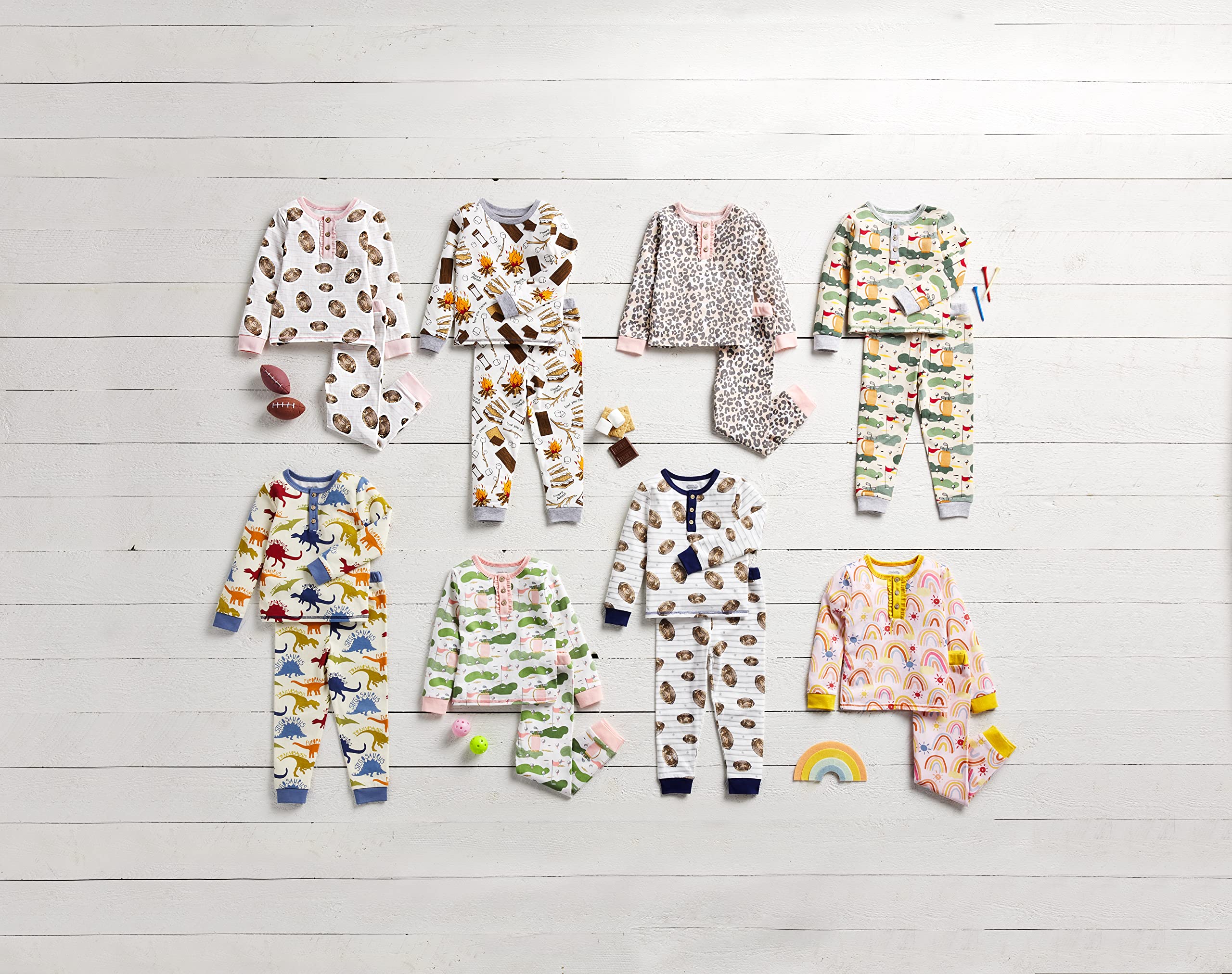 Mud Pie Baby Toddler Girl Sports Pajama Set - Soft Cotton 2-Piece Pajamas for Girls, Cute Athletic Sleepwear for Playtime & Bedtime - Perfect for Sleepovers, Lounging, and Playdates