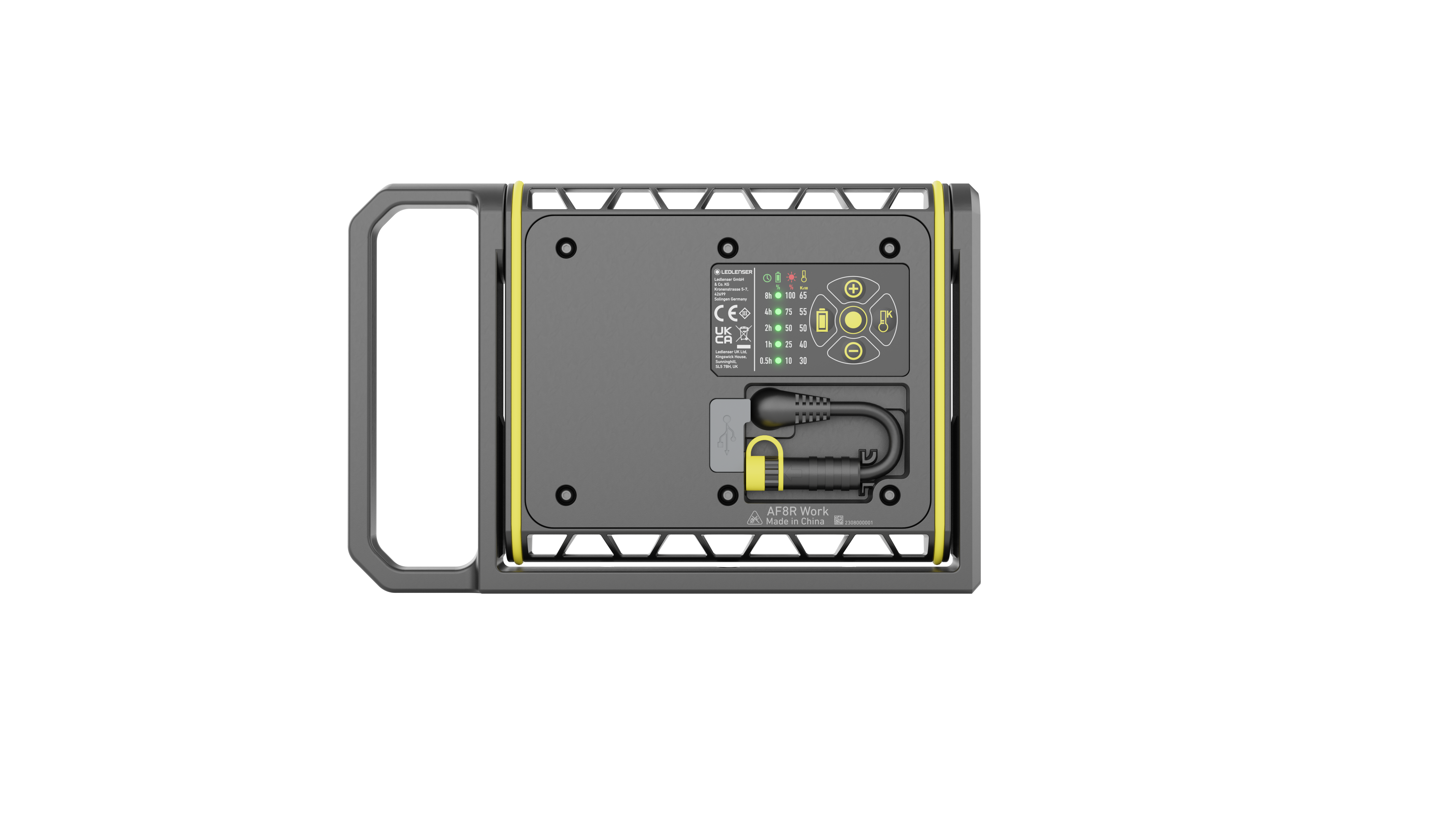 AF8R LED Work Floodlight - 5000 Lumens, IP65 Waterproof, Adjustable Outdoor Lighting for Construction, Warehouse, and Backyard Security - Bright, Durable, and Energy-Efficient Worksite Light