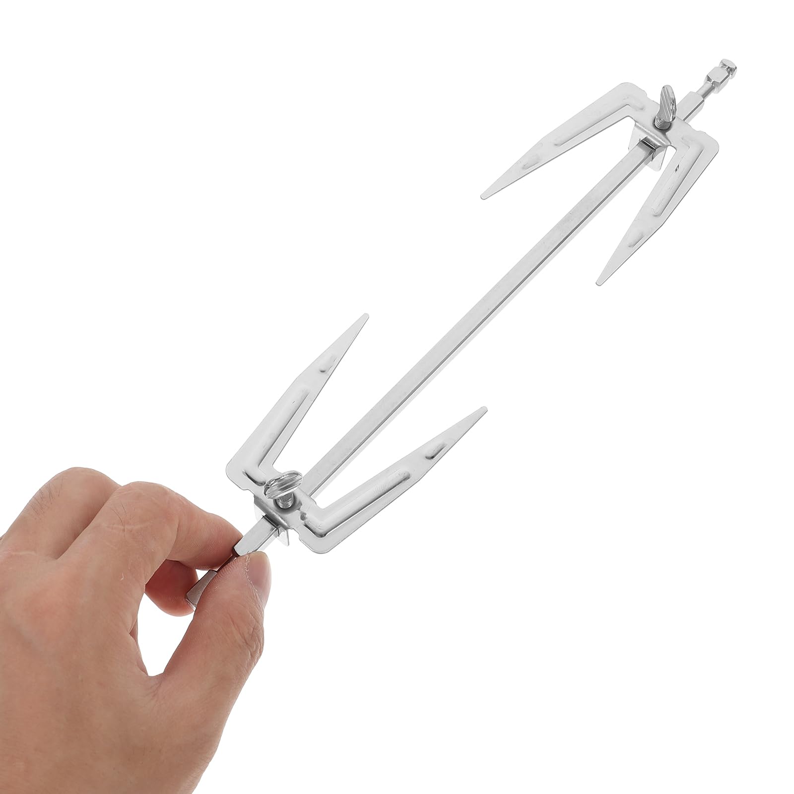 Angoily Rotisserie Meat Forks - Stainless Steel Air Fryer & Grill Spit Rod for Chicken, Fish - Perfect for Home Cooking, Picnic, BBQ & Camping (No Screws Included)