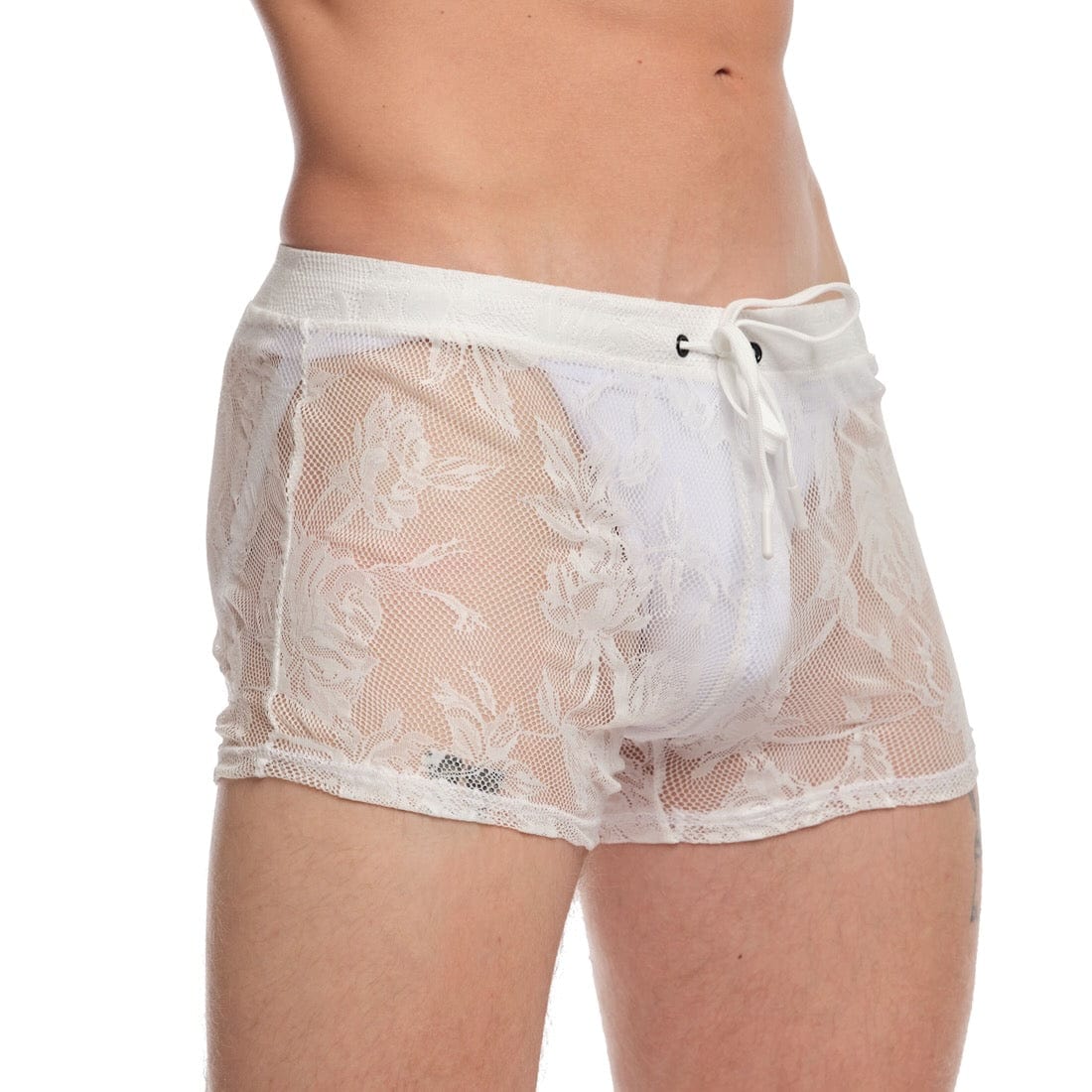 Elegant White Floral Lace Shorts for Women - Perfect for Summer Outfits, Beach Vacations & Casual Wear