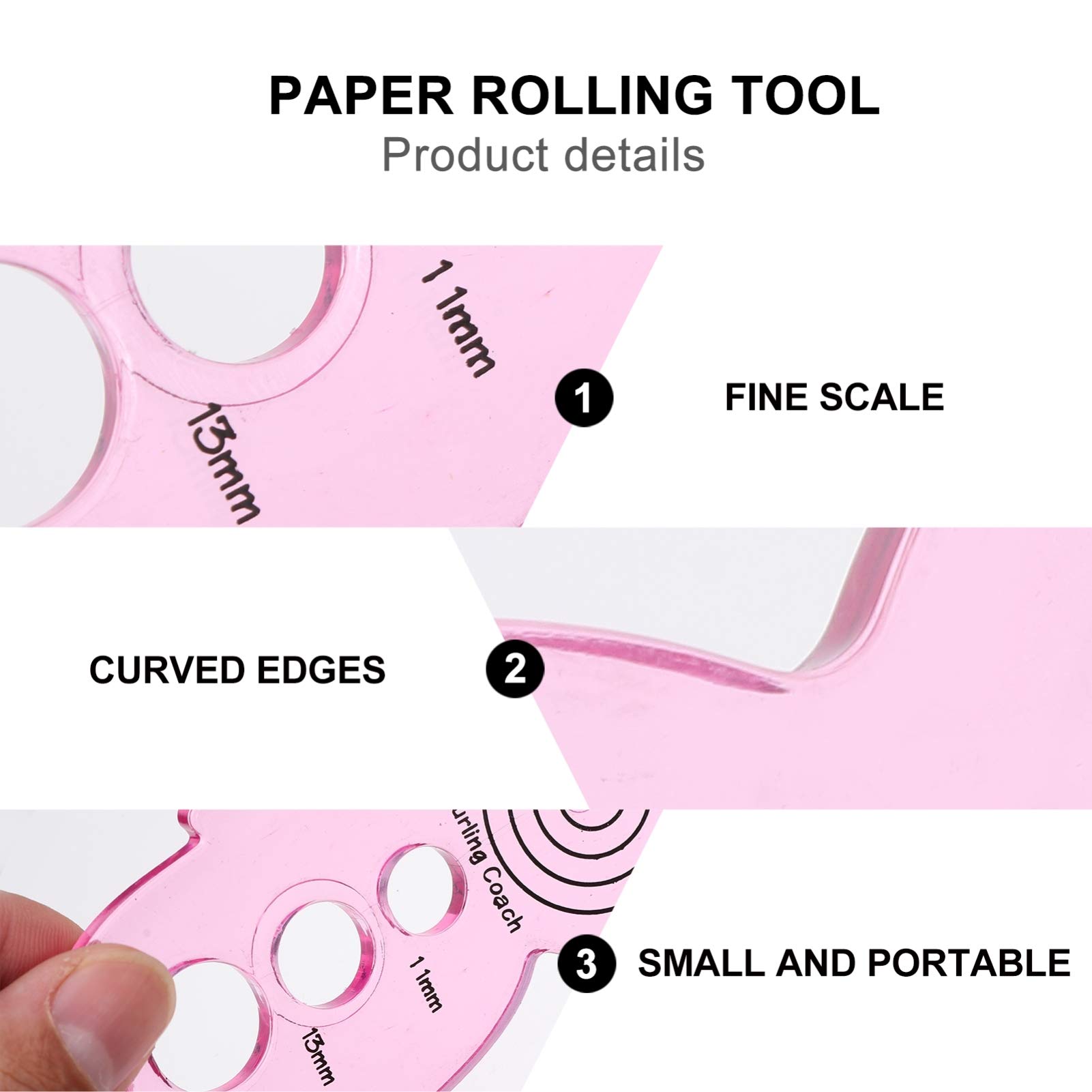 EXCEART 5-Piece Cute Doll-Shaped Paper Quilling Tool Set - Various Sizes for Origami, Paper Rolling & DIY Craft Projects - Perfect for Scrapbooking, Card Making & Home Decor
