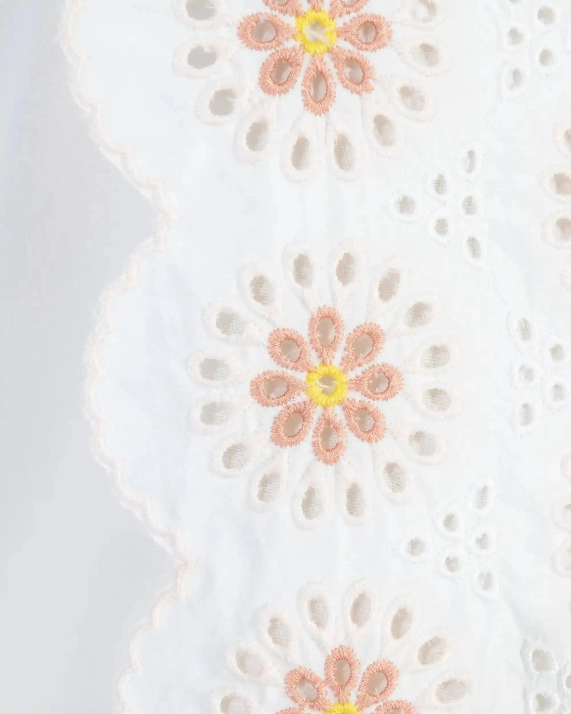 Floral Embroidered Short Sleeve White Summer Dress for Women - Perfect for Beach Vacations, Garden Parties & Casual Outings