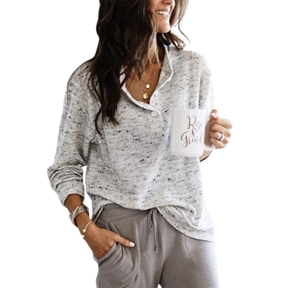 Anoir Women's Long Sleeve Knit Pullover Sweater - Soft Pure Color Tops for Casual Wear & Layering | Cozy Fall & Winter Fashion