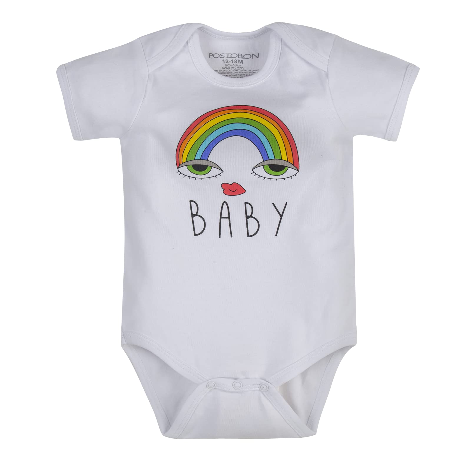 DreaMall Baby Boy & Girl Rainbow Outfit - Soft Cotton Short Sleeve Bodysuit Onesie for Newborns 0-3 Months | Perfect Baby Shower Gift & Everyday Wear