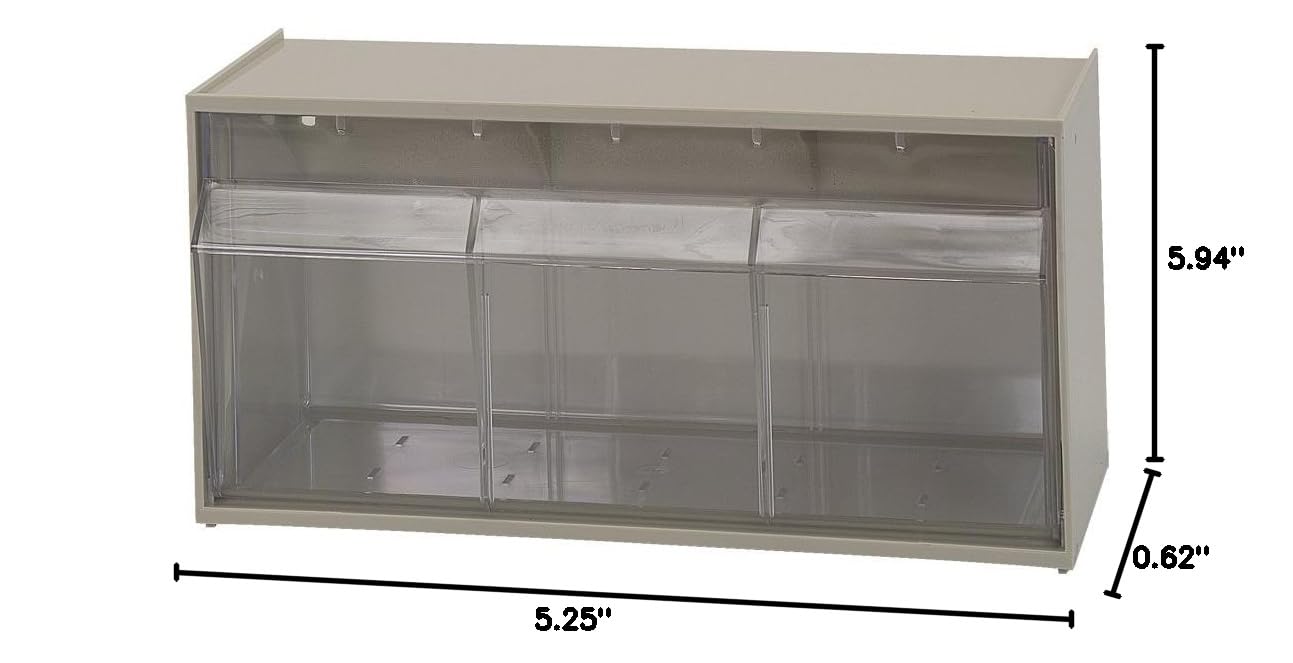 Quantum Storage Systems QTB410IV 1-Drawer Dividable Tip-Out Bins Organizer, Ivory (6