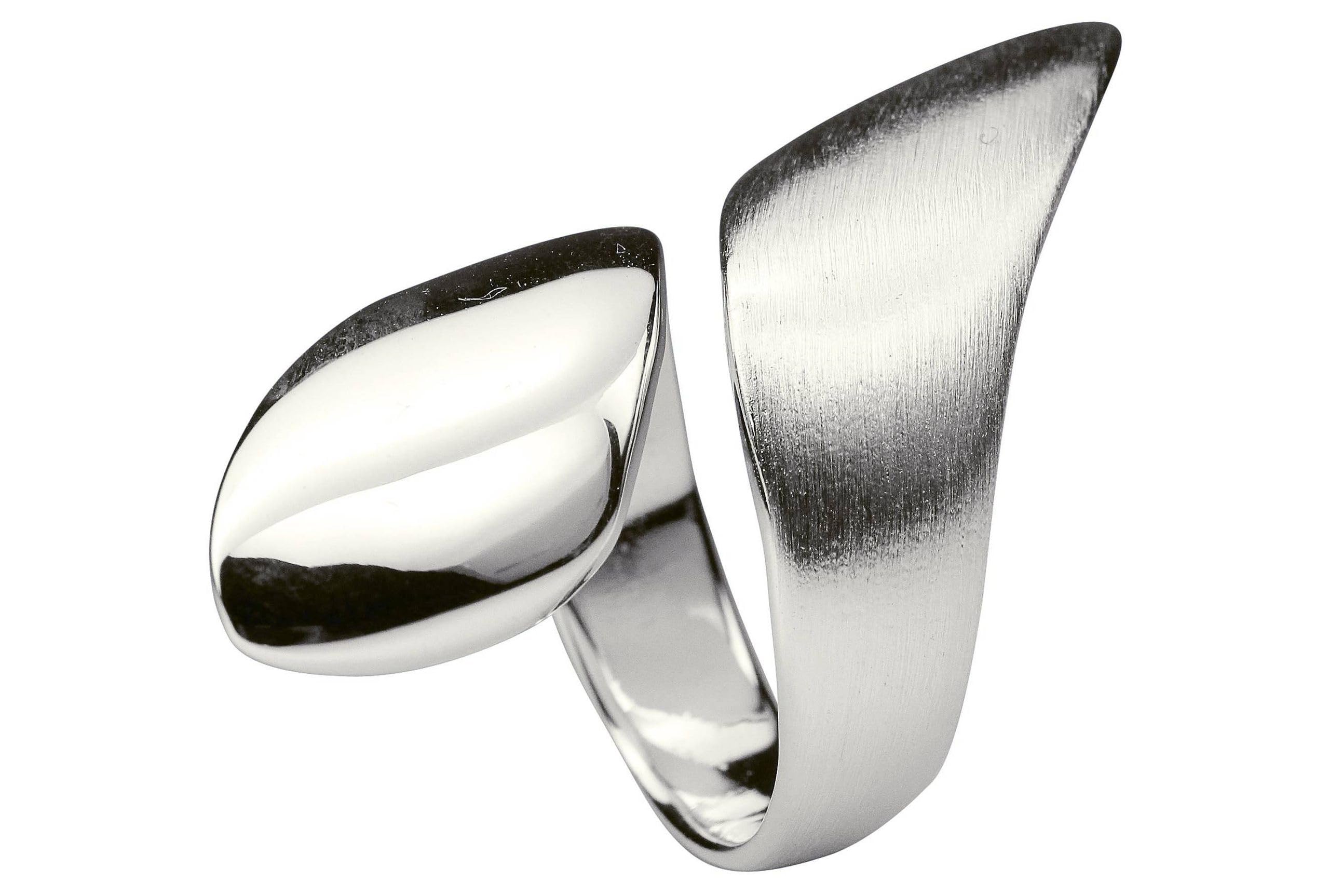 Spiraled Wave Paddle Shovel Ring for Women - 925 Sterling Silver Open Brushed Jewelry | Perfect for Beach Vacations, Date Nights & Boho Fashion