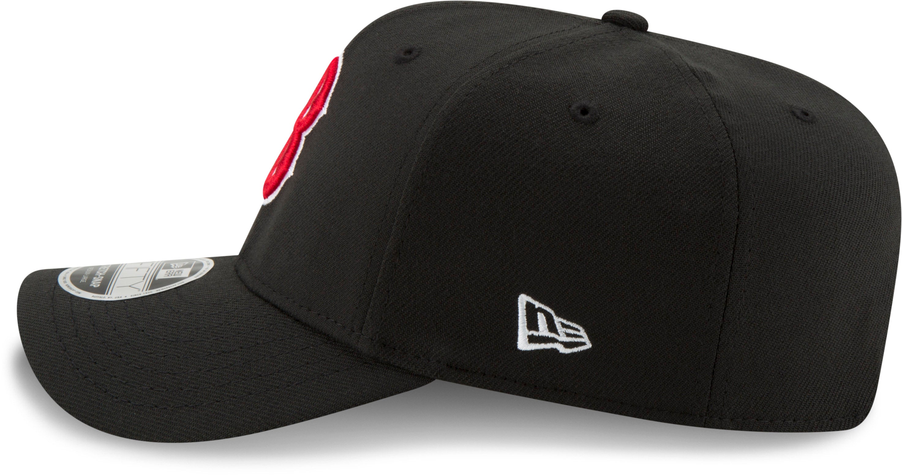Boston Red Sox New Era 950 Black Stretch Snapback Cap - Adjustable Baseball Hat for Men & Women - Perfect for Games, Casual Wear & Sports Fans