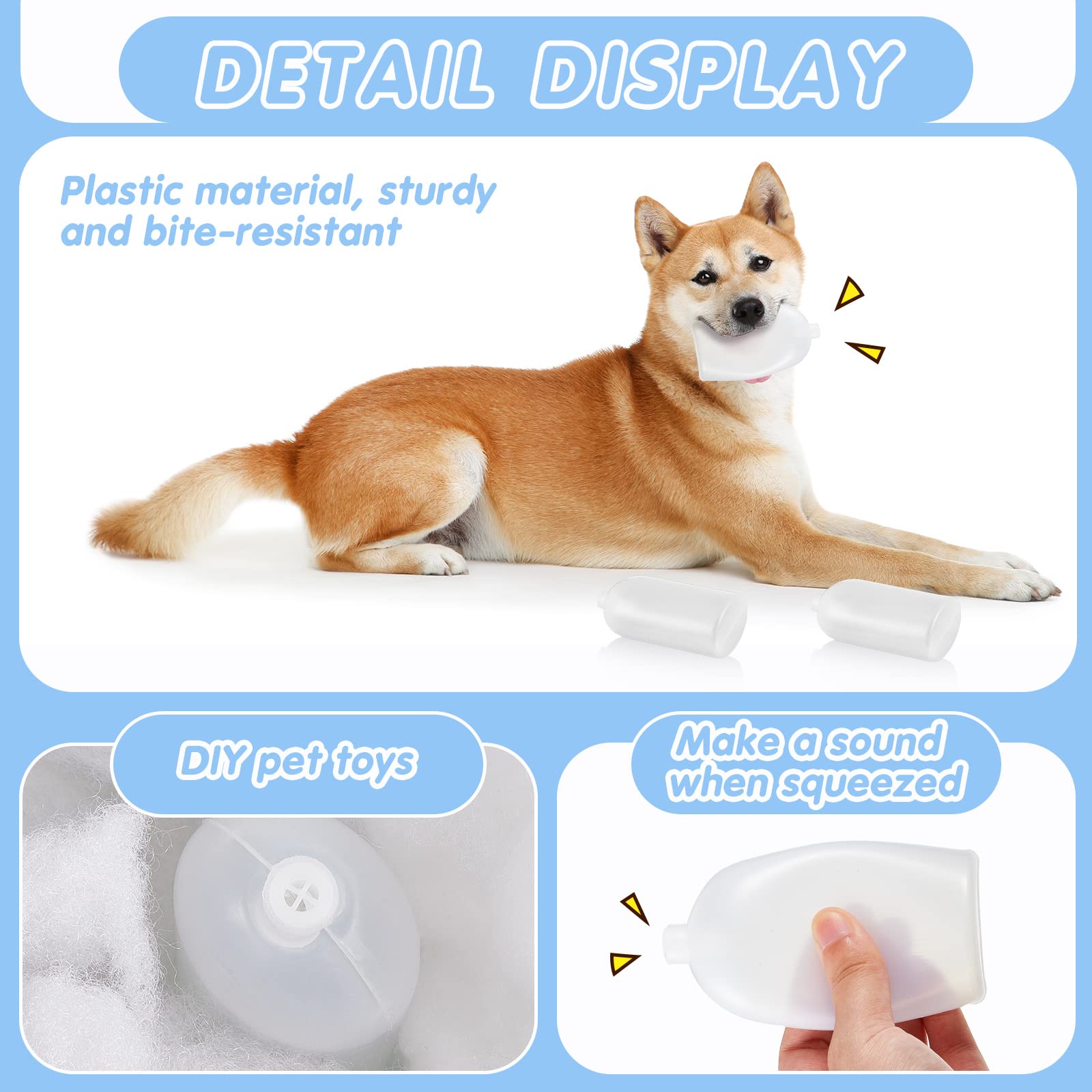 Deekin 28 Pack Large Dog Squeaker Replacement - Bulk Pet Toy Repair Parts for Squeaky Dog & Cat Toys - Fix Noisy Pet Toys for Playtime & Training