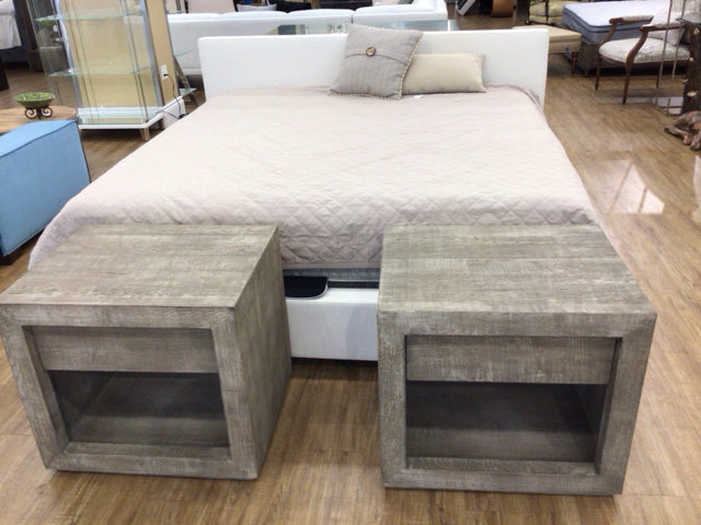 RH Modena Fabric Panel Platform King Bed - Slightly Discolored/Soiled (AS IS) | Luxury Bedroom Furniture for Modern Homes