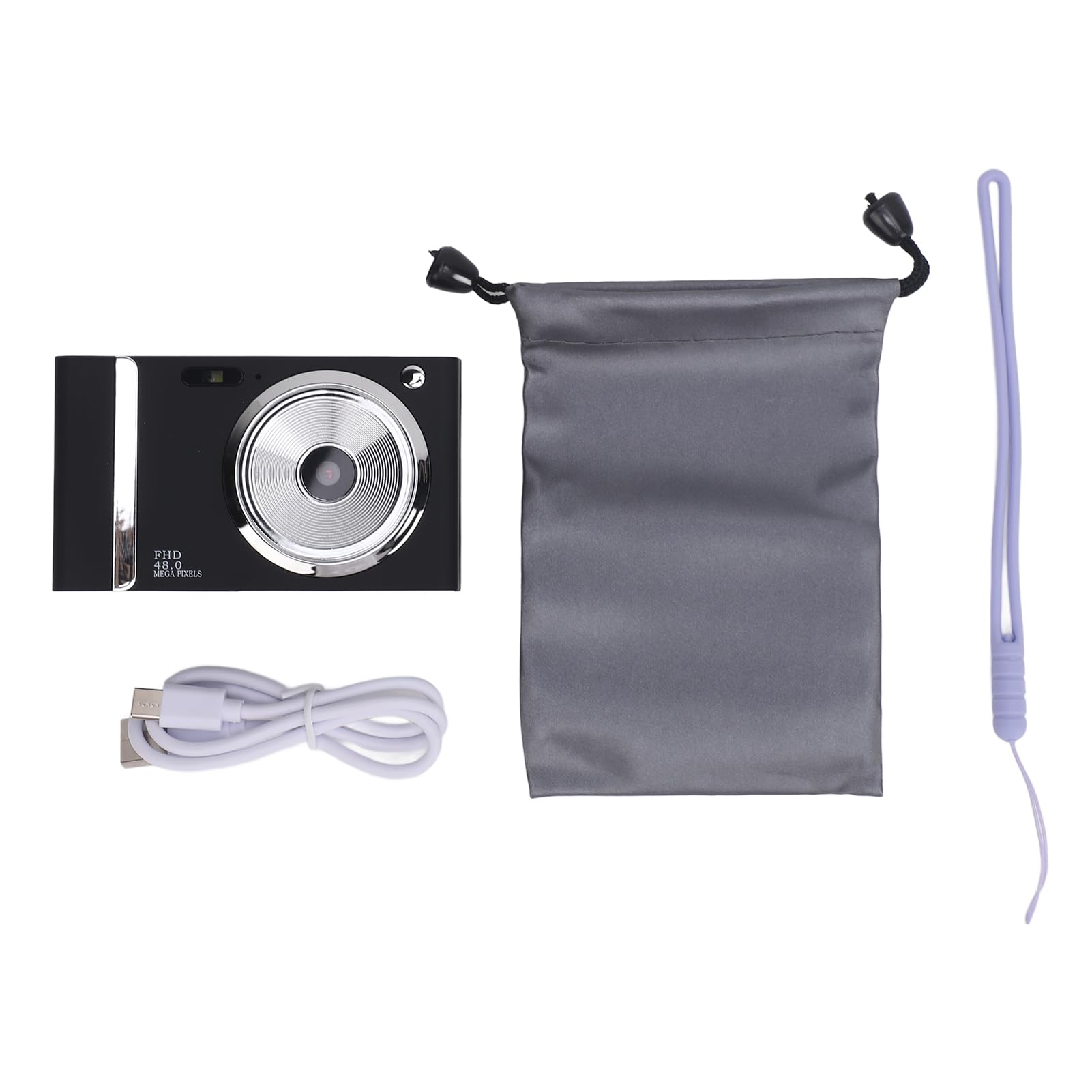 **48MP Professional Digital Camera with 16X Zoom, 1080P HD Video, Anti-Shake & Face Detection - Perfect for Graduation, Travel, Parties & Everyday Photography (Black)**