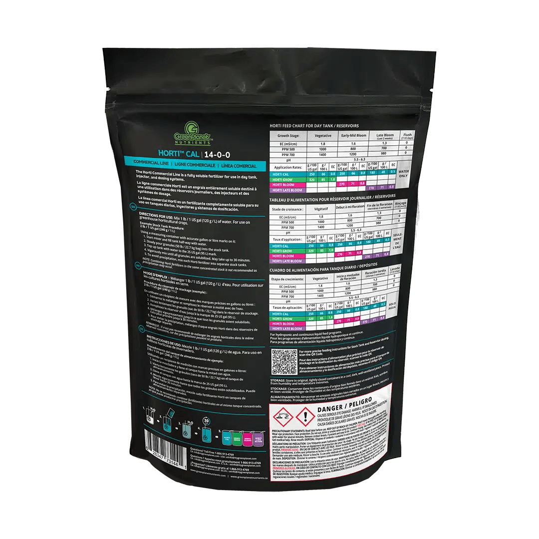 Green Planet HortiCal (14-0-0) Organic Liquid Calcium Fertilizer for Plants - Boosts Growth & Prevents Blossom End Rot - Ideal for Tomatoes, Peppers & Vegetables