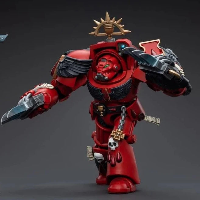 JOYTOY Warhammer 40K Blood Angels Assault Terminators Brother Tyborel Action Figure - Collectible 40K Miniature for Tabletop Gaming & Display