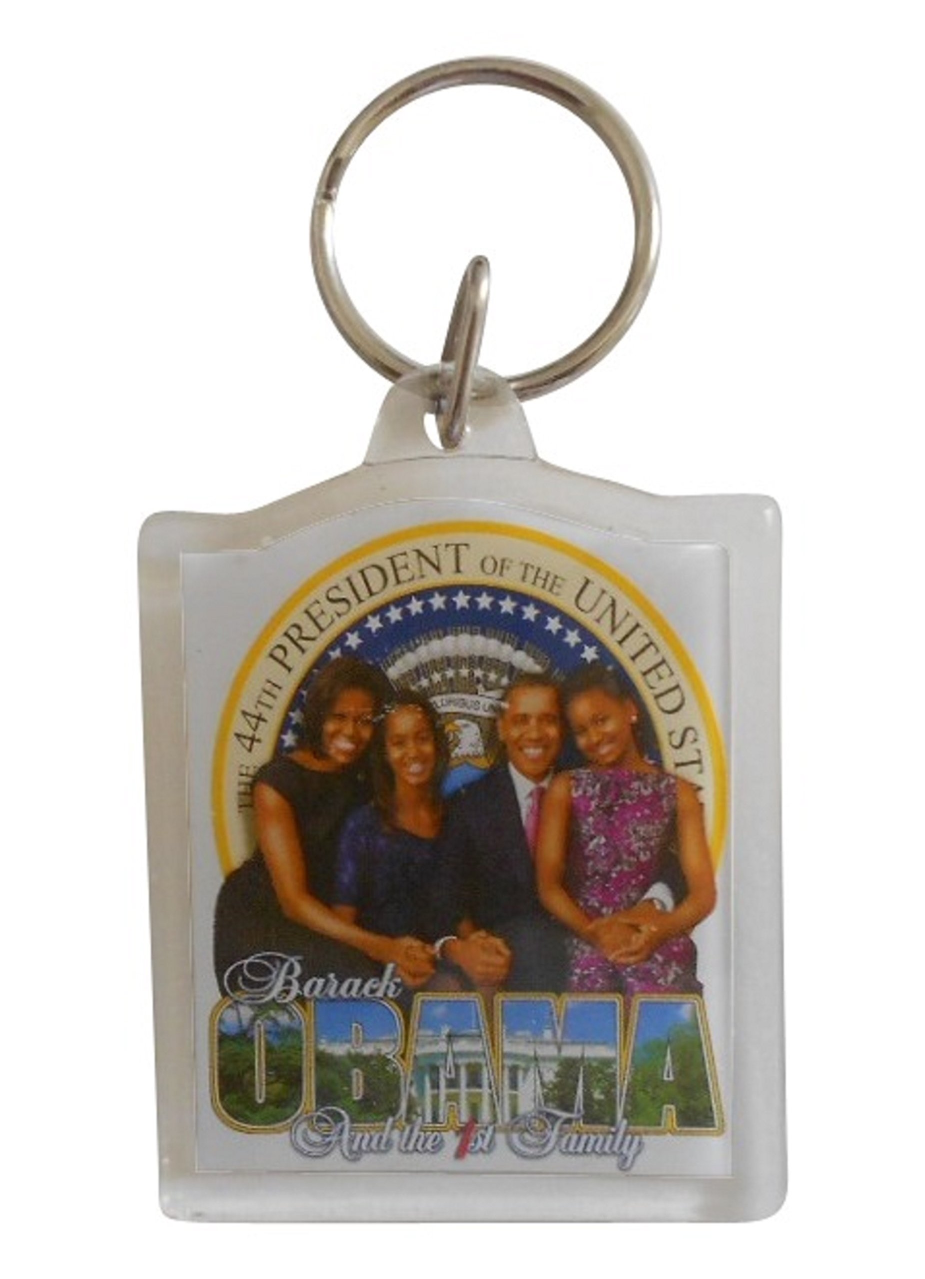 Obama First Family Keychain - Collectible Political Memorabilia in Clear Gift Box - Perfect for Gifts, Souvenirs & Political Enthusiasts