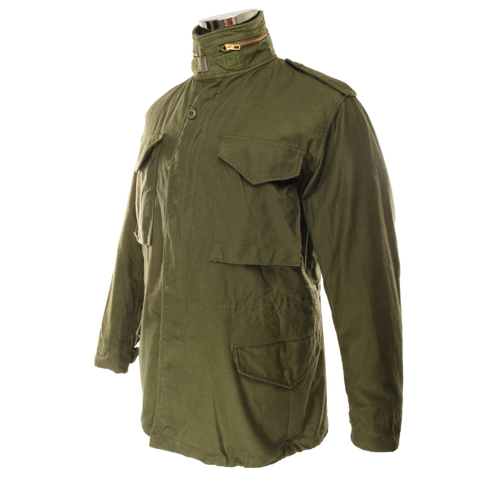 Vintage US Army M-1965 M65 Field Jacket - 1981 Small Regular Size - Military Green Tactical Outerwear for Outdoor Camping & Hiking