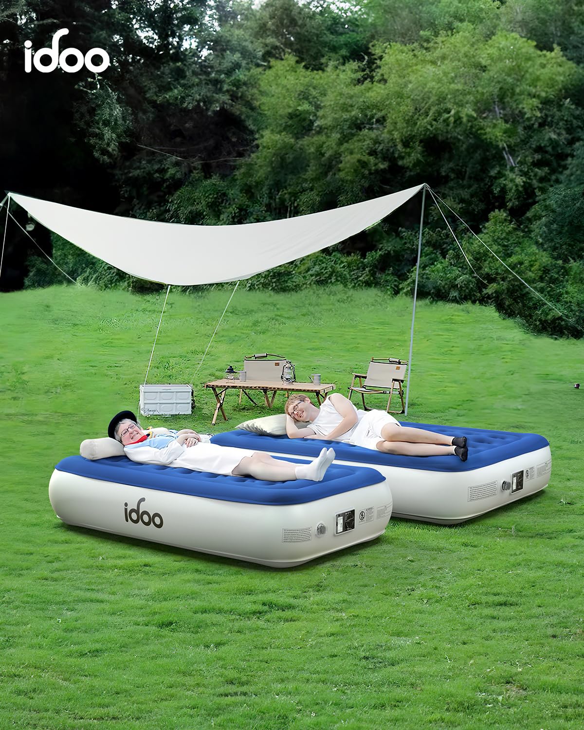 iDOO Queen Air Mattress with Built-in Pump - 13