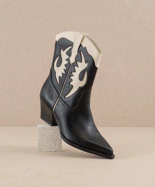 Houston Black Layered Panel Cowboy Boots - Western Style Leather Boots for Men | Perfect for Rodeo, Country Dancing & Outdoor Adventures