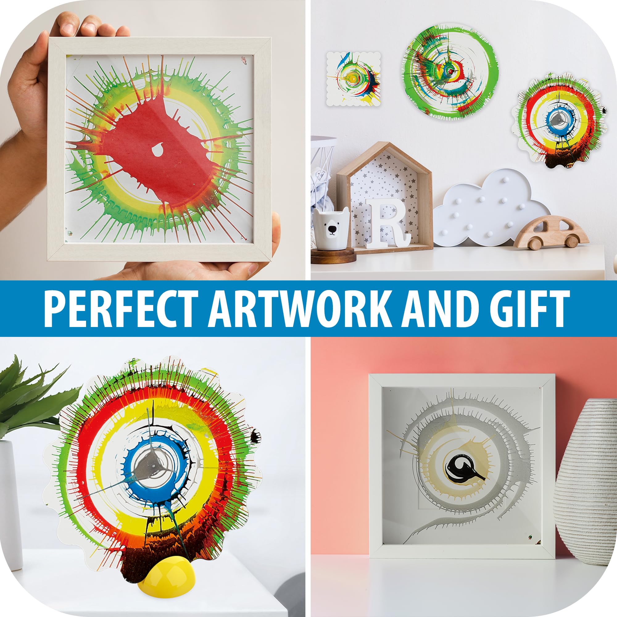 Spin Art Machine for Kids Ages 4-12 - Creative Painting Spinner Toy Kit with Art Supplies - Fun DIY Arts & Crafts Activity Set for Boys & Girls - Perfect Birthday Gift for Ages 6-13 - Great for Classroom, Party & Home Creativity Projects