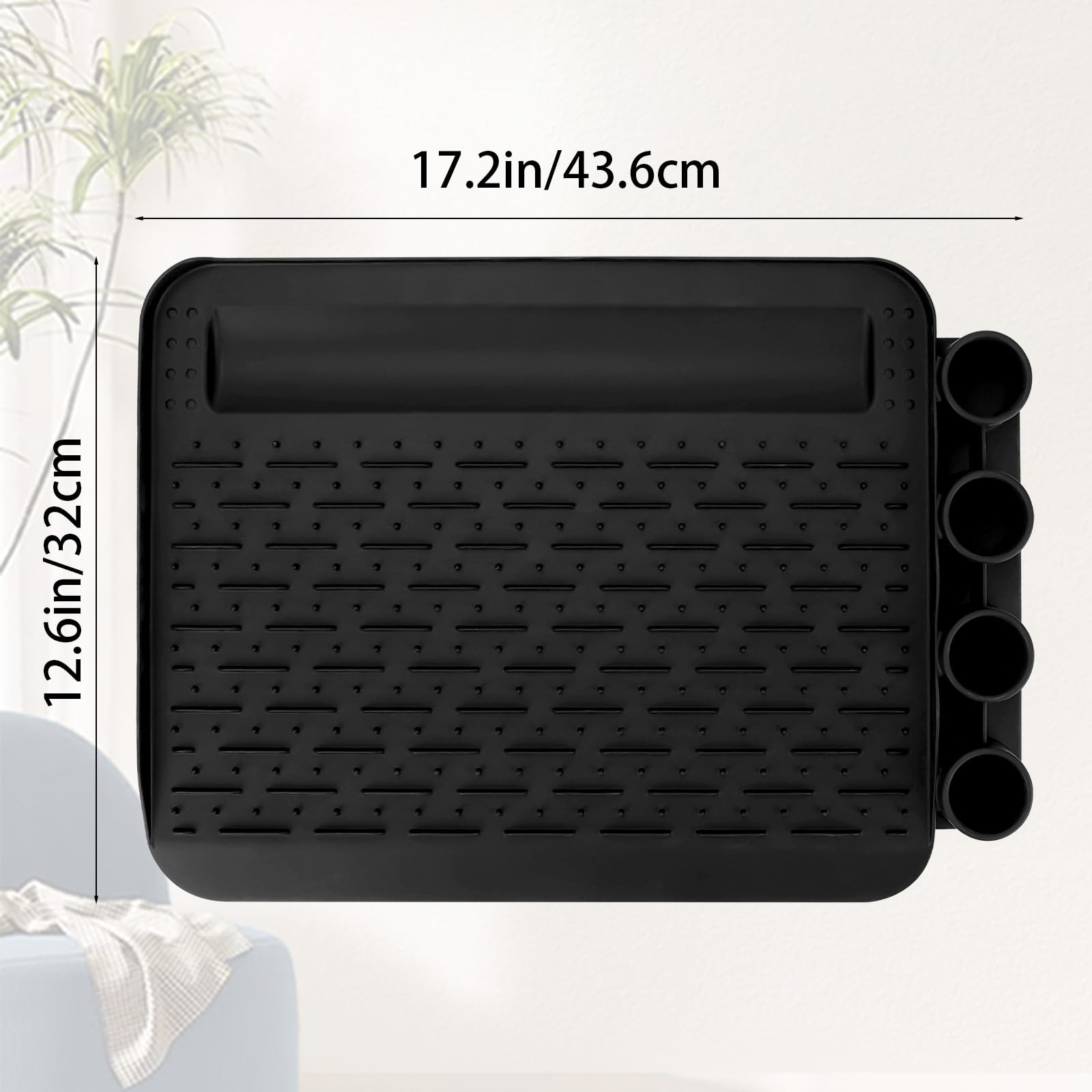 Vacuum Cleaner Stand - Universal Storage Docking Station Holder for Vacuums & Accessories with Non-Slip Silicone Mat (Black) | Perfect for Home, Office & Garage Organization