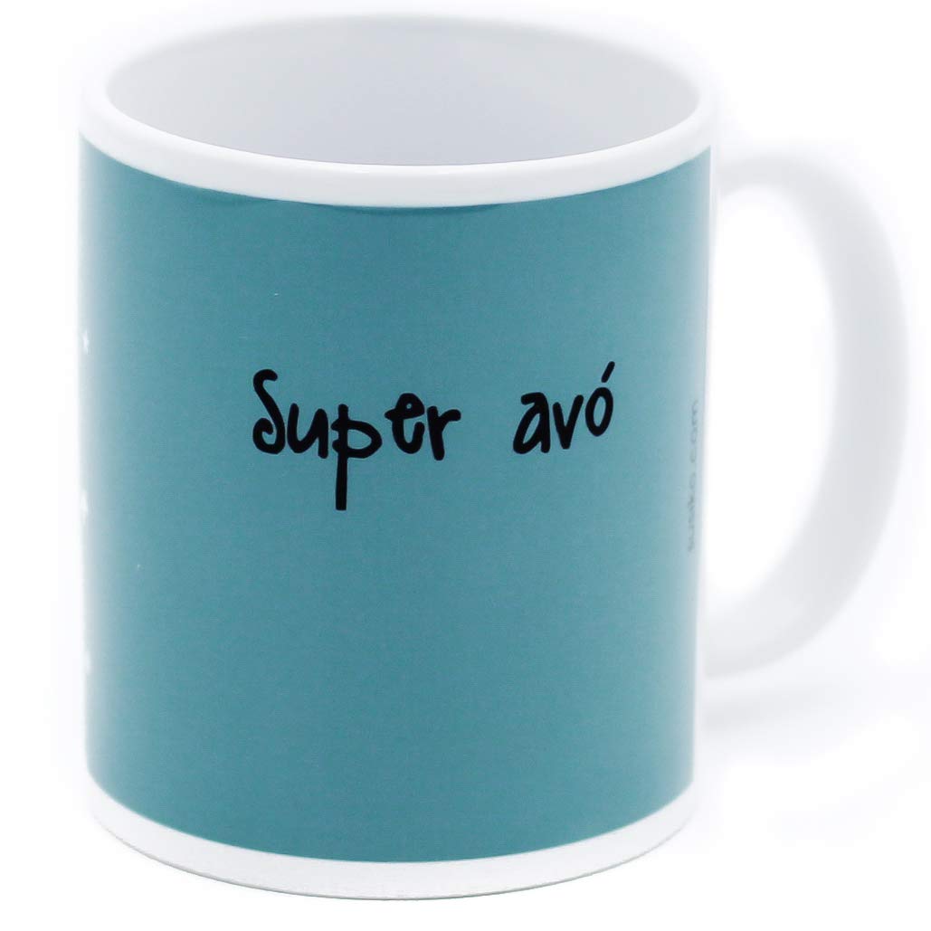Susiko Super Avó Green Ceramic Coffee Mug - 12oz Handmade Gift for Grandma, Mother's Day & Tea Lovers - Perfect for Home, Office & Cozy Morning Coffee