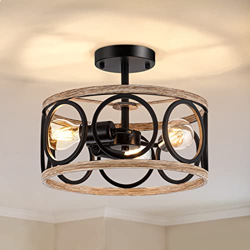 Oak Ceiling Light