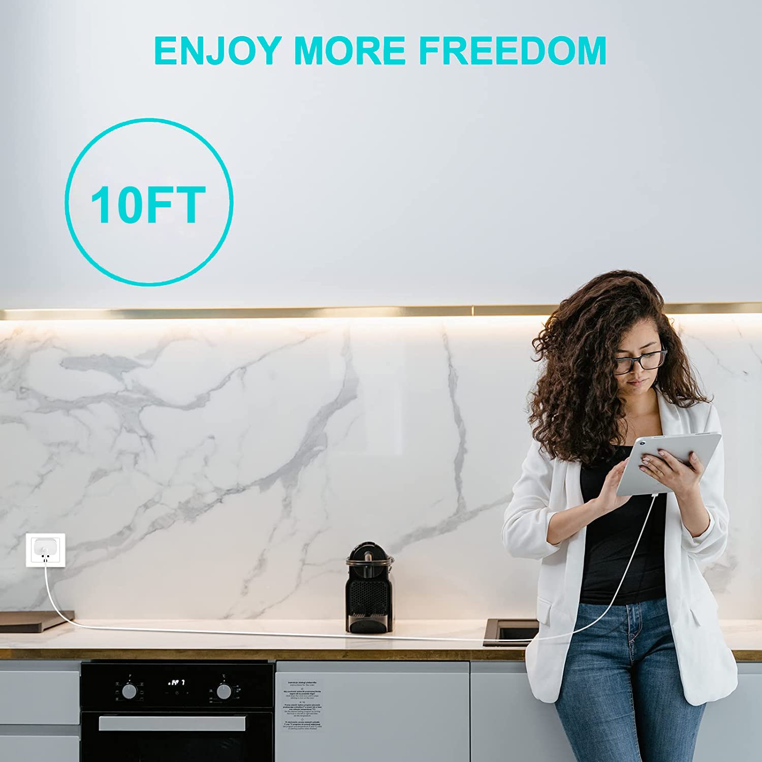 20W USB C Fast Charger for iPad Pro 12.9/11 inch, iPad Air, iPad Mini & iPhone 15 | 10FT Long Fast Charging Cable | Perfect for Home, Office & Travel Charging