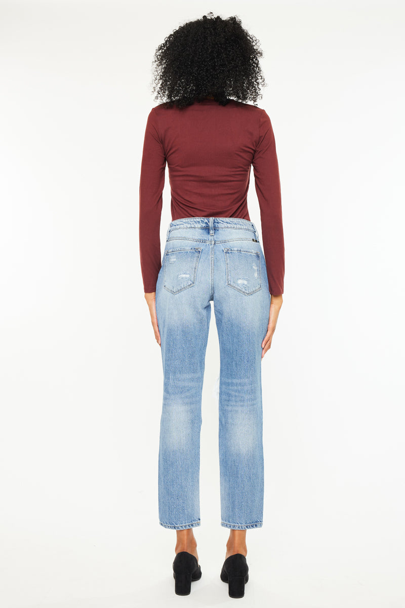 Bonnie High Rise Boyfriend Jeans for Women - Stretch Denim Comfort Fit Casual Pants (Perfect for Everyday Wear, Weekend Outings & Street Style Looks)