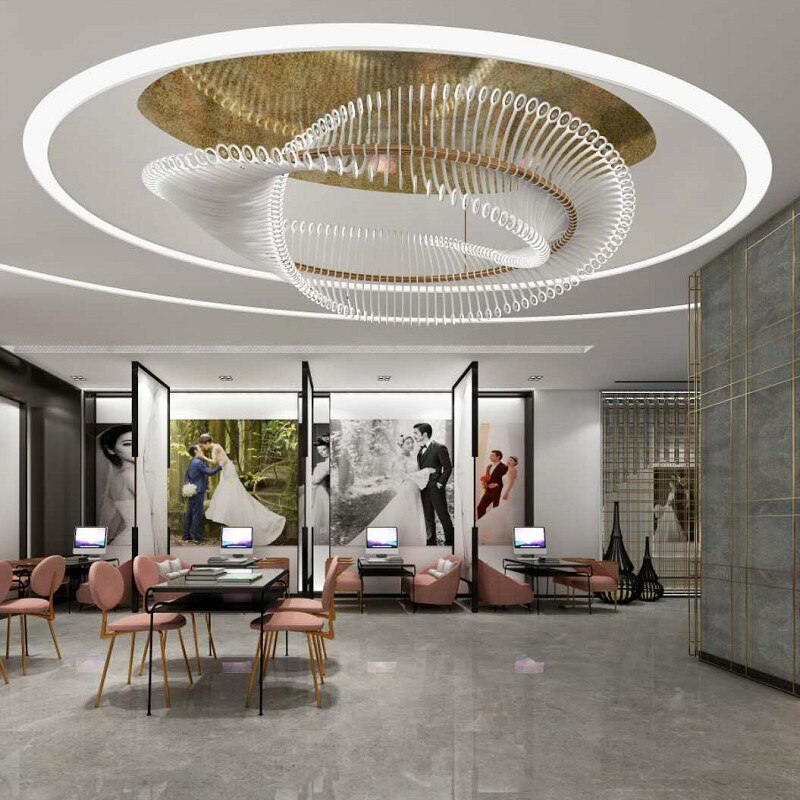 Elegant Spiral Acrylic Chandelier - Modern LED Lighting Fixture for Dining Room, Bedroom & Living Room Decor | Energy-Efficient Crystal Ceiling Light for Home & Office