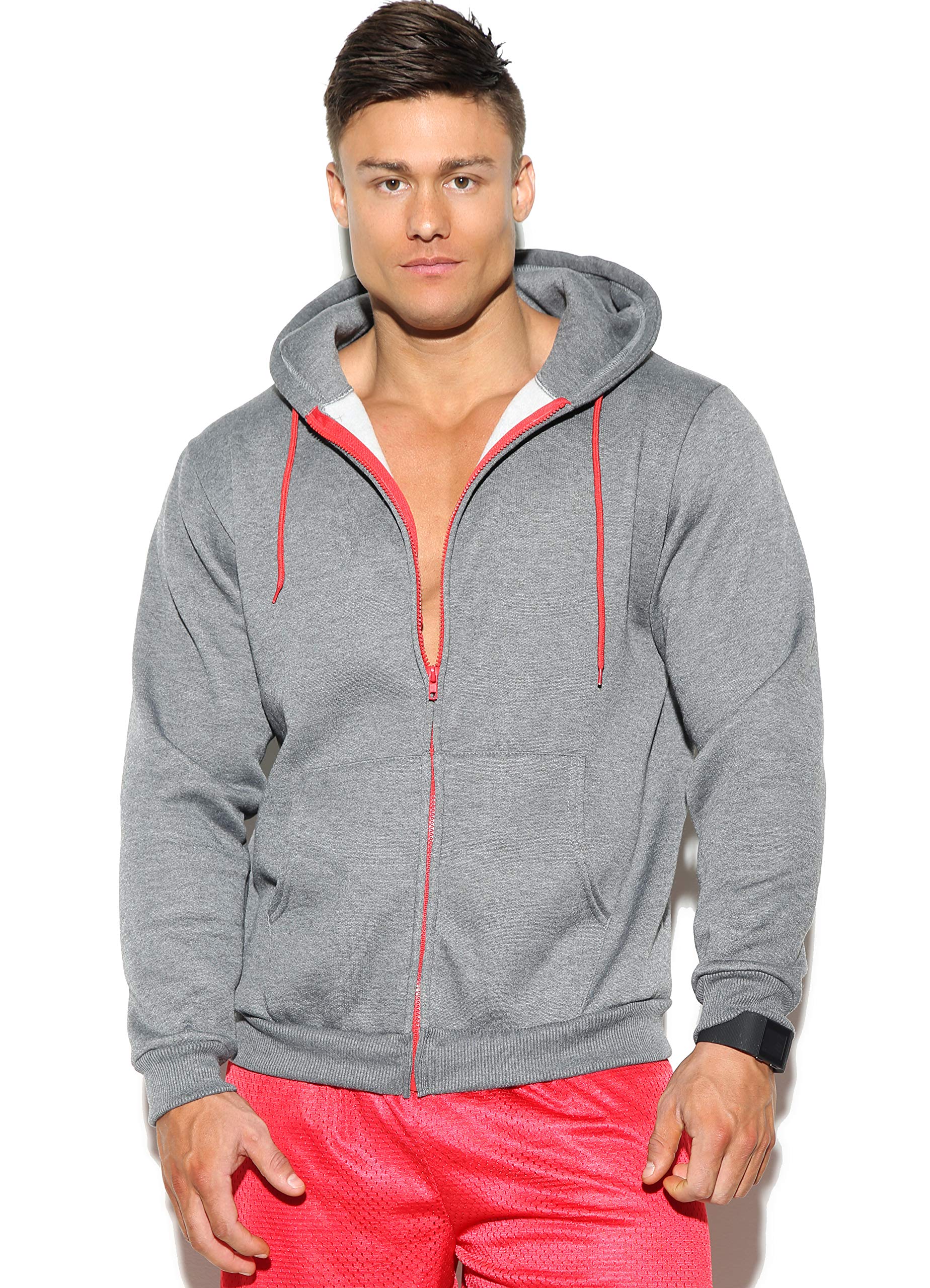 Premium Men's Zip-Up Hoodie for Fitness & Workouts | Made in USA | Gym, Running & Outdoor Activities