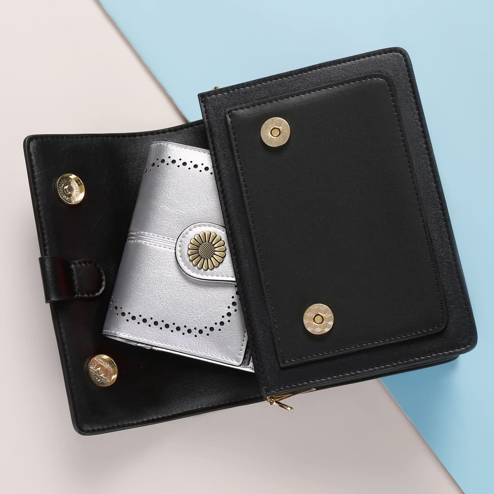 SENDEFN RFID Blocking Leather Wallet for Women - Slim Bifold Card Holder with ID Window | Perfect for Travel & Daily Use