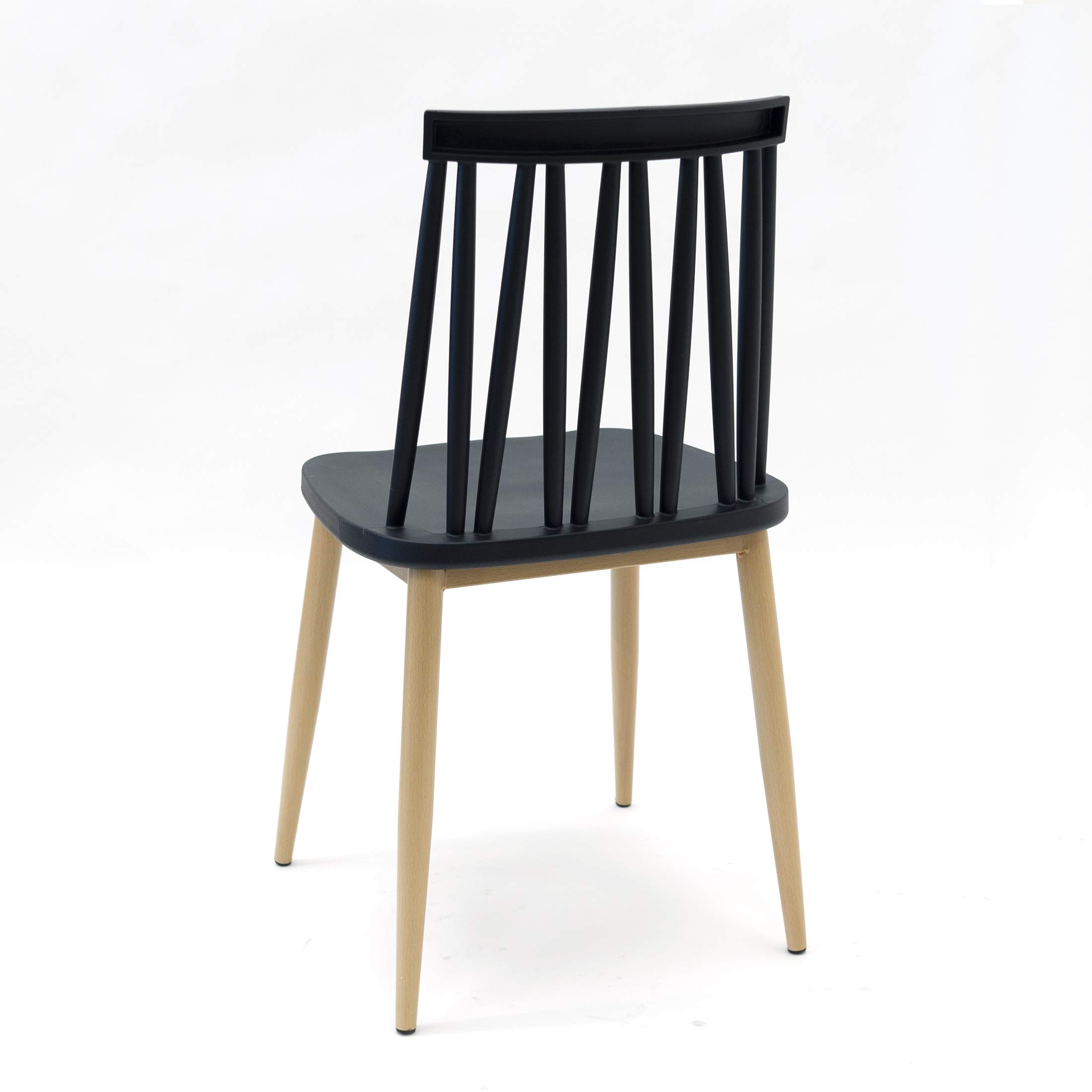 Premium Black Windsor Barstool Chairs - Heavy Duty Commercial Bar Stools for Restaurants, Pubs & Home Bars - 24