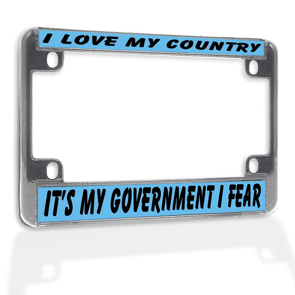 Metal Bike License Plate Frame - Weatherproof Motorcycle Accessory for Outdoor Riding