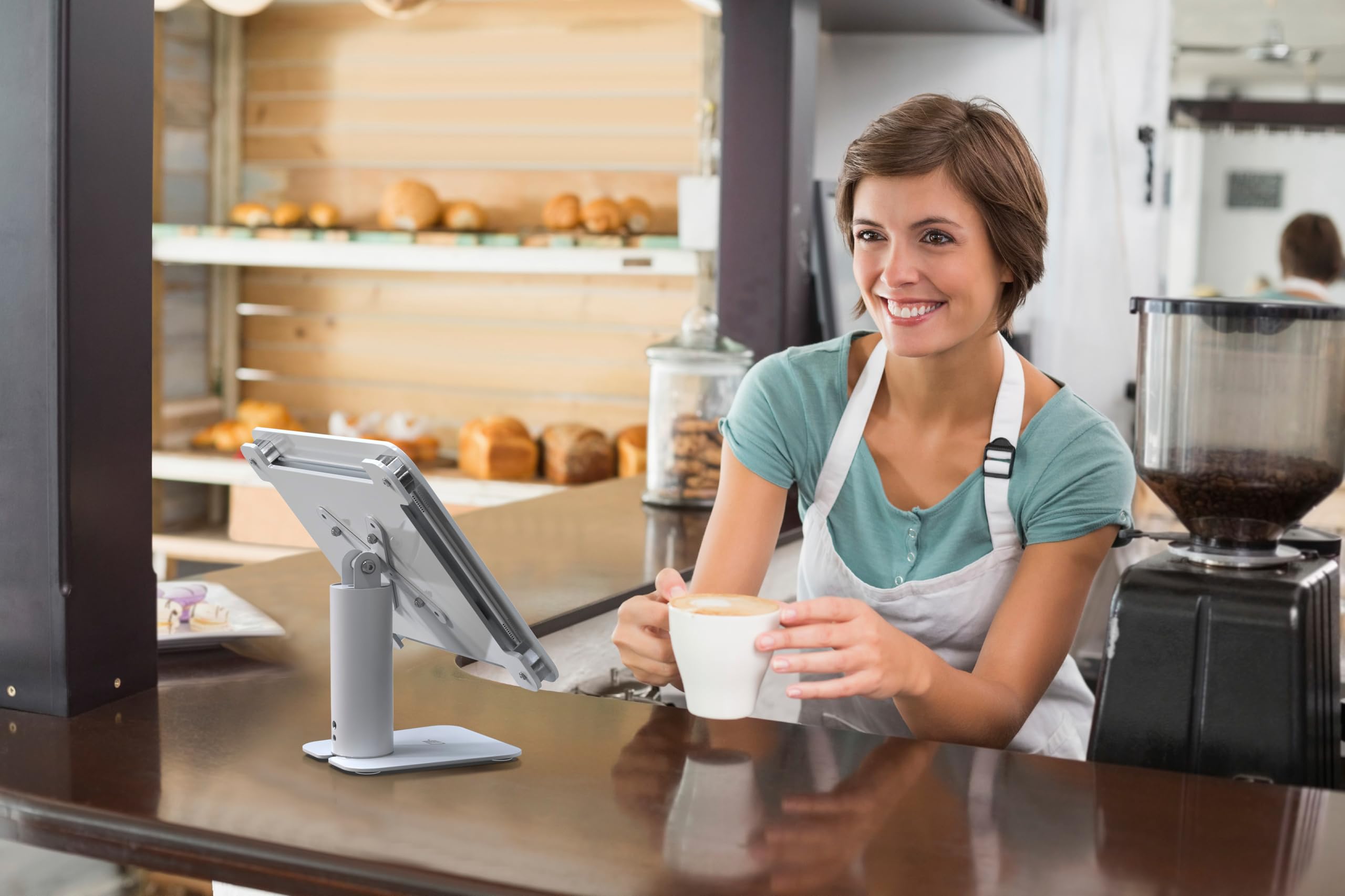 Secure VESA Desk Mount for iPad - Heavy Duty POS & Retail Stand with Locking Enclosure - Compatible with iPad 10.2