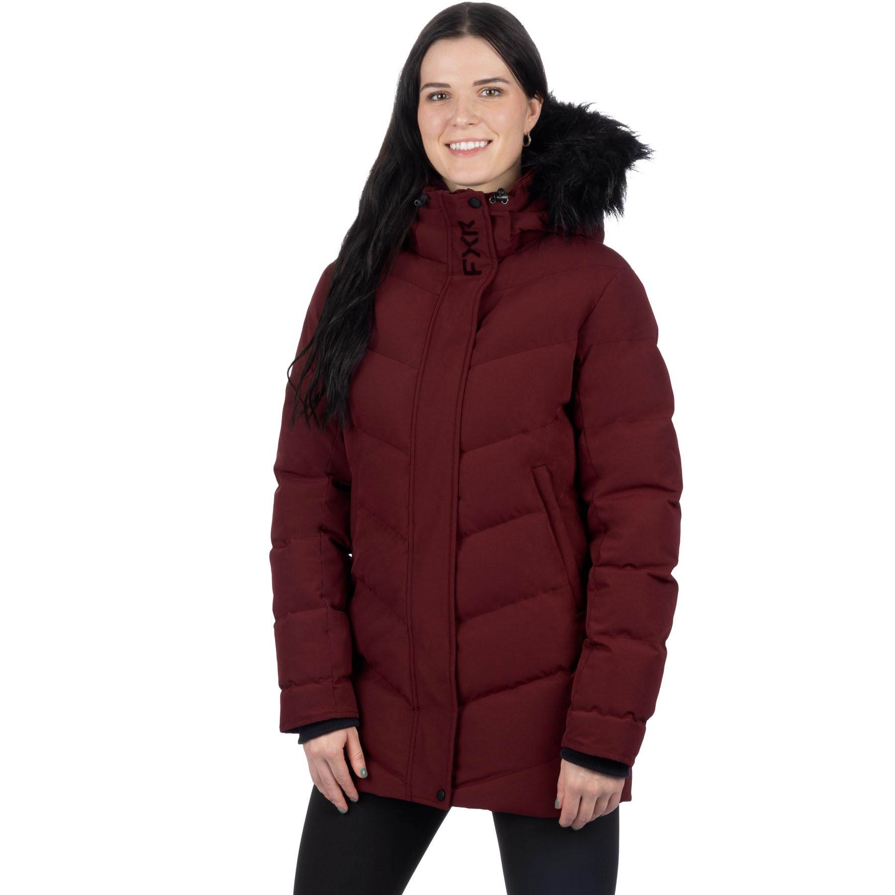 FXR Women's Sage Jacket 2025 - Waterproof Snowmobile Jacket for Cold Weather (Merlot/Black, Medium) | Perfect for Skiing, Snowboarding & Winter Outdoor Activities