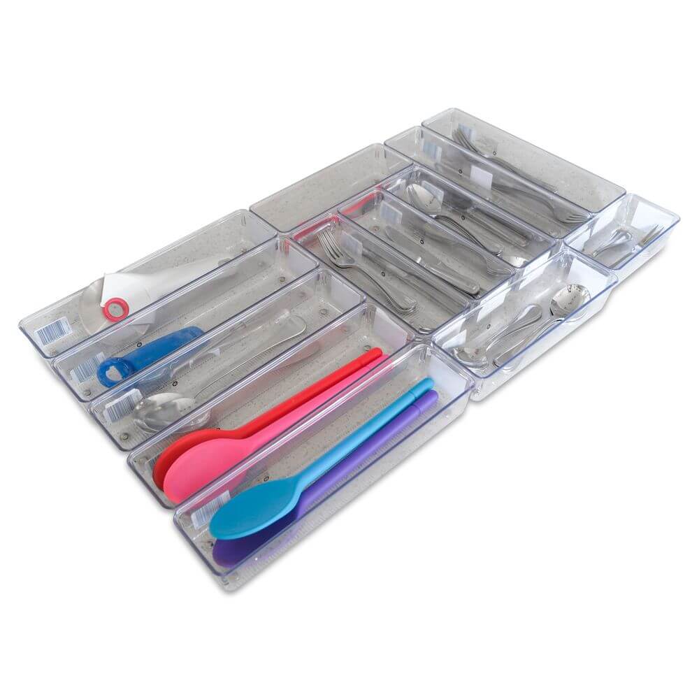 Premium Maria Cutlery Drawer Organizer Set - Expandable Kitchen Utensil Tray for Knives, Forks & Spoons - Perfect for Home, Restaurant & Office Organization