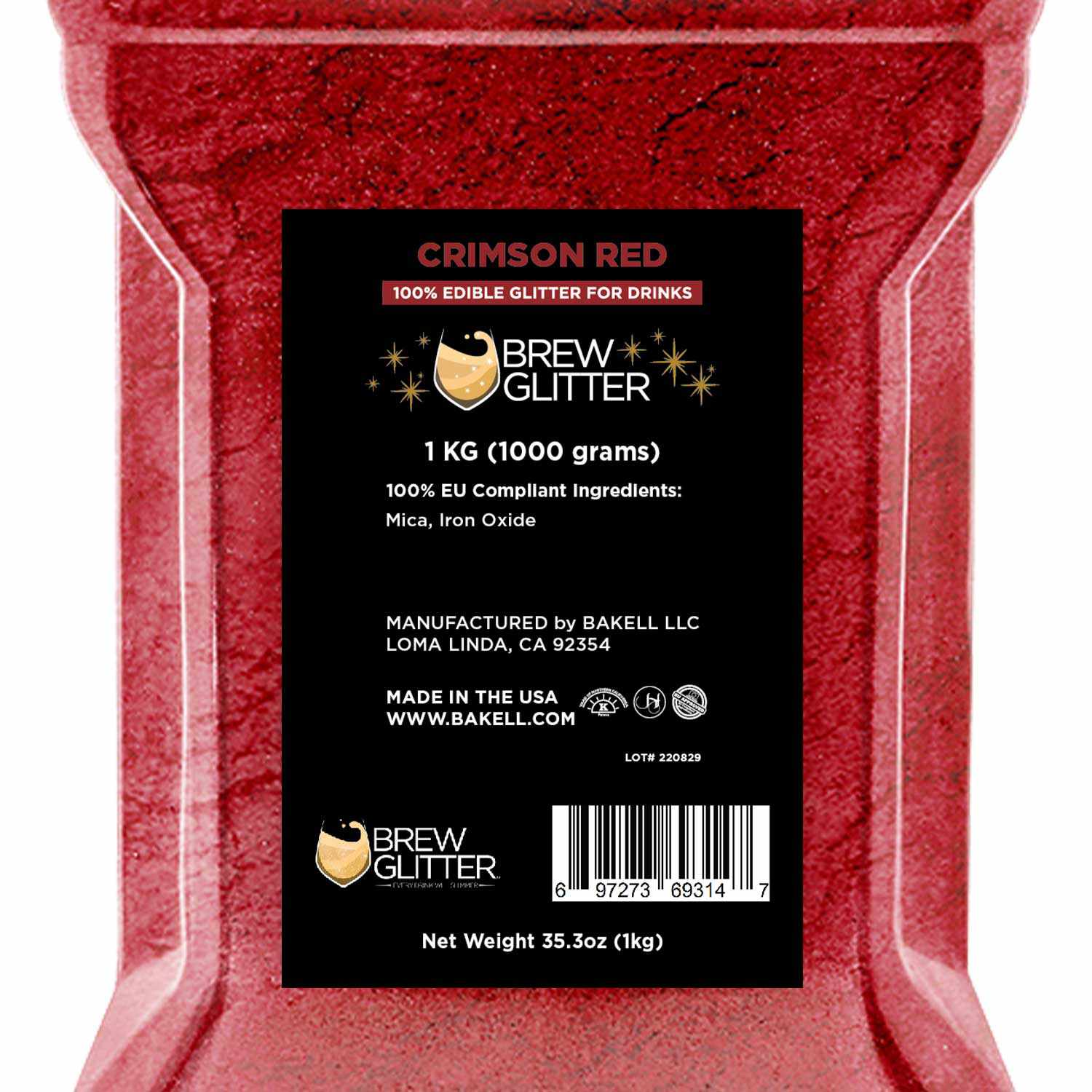 Crimson Red Brew Glitter® - EU Compliant Bulk Cosmetic Glitter for Soap Making, Bath Bombs & DIY Crafts | Safe, Vibrant & Sparkly