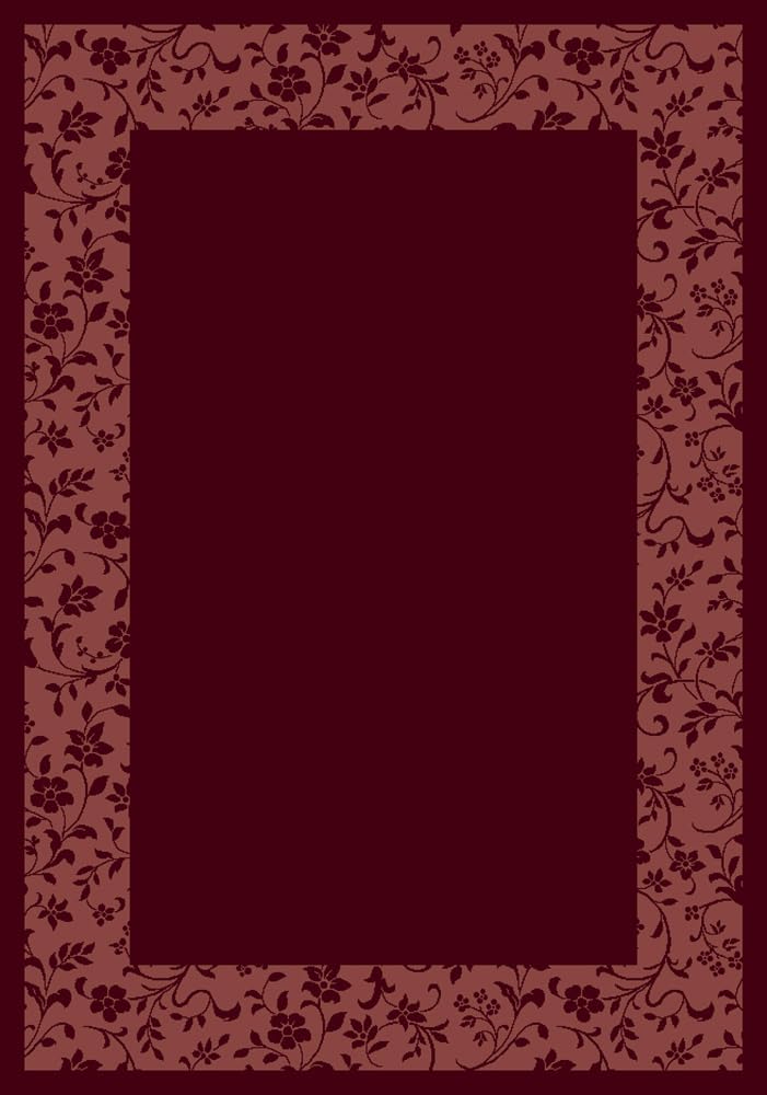 Luxury Brocade Garnet Runner Rug 2'4