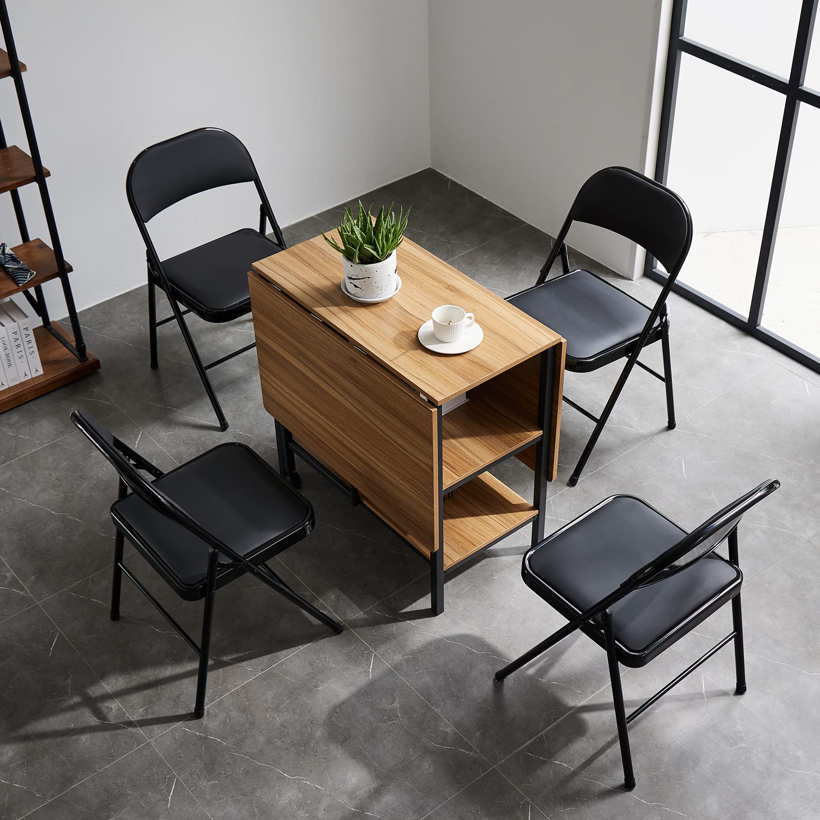 12 Pack Black Folding Chairs with Padded Seat & Back - Heavy Duty Steel Frame Stackable Chairs for Indoor Outdoor Use - 330lb Capacity - Perfect for Office, Wedding, Party, Events & Home Gatherings