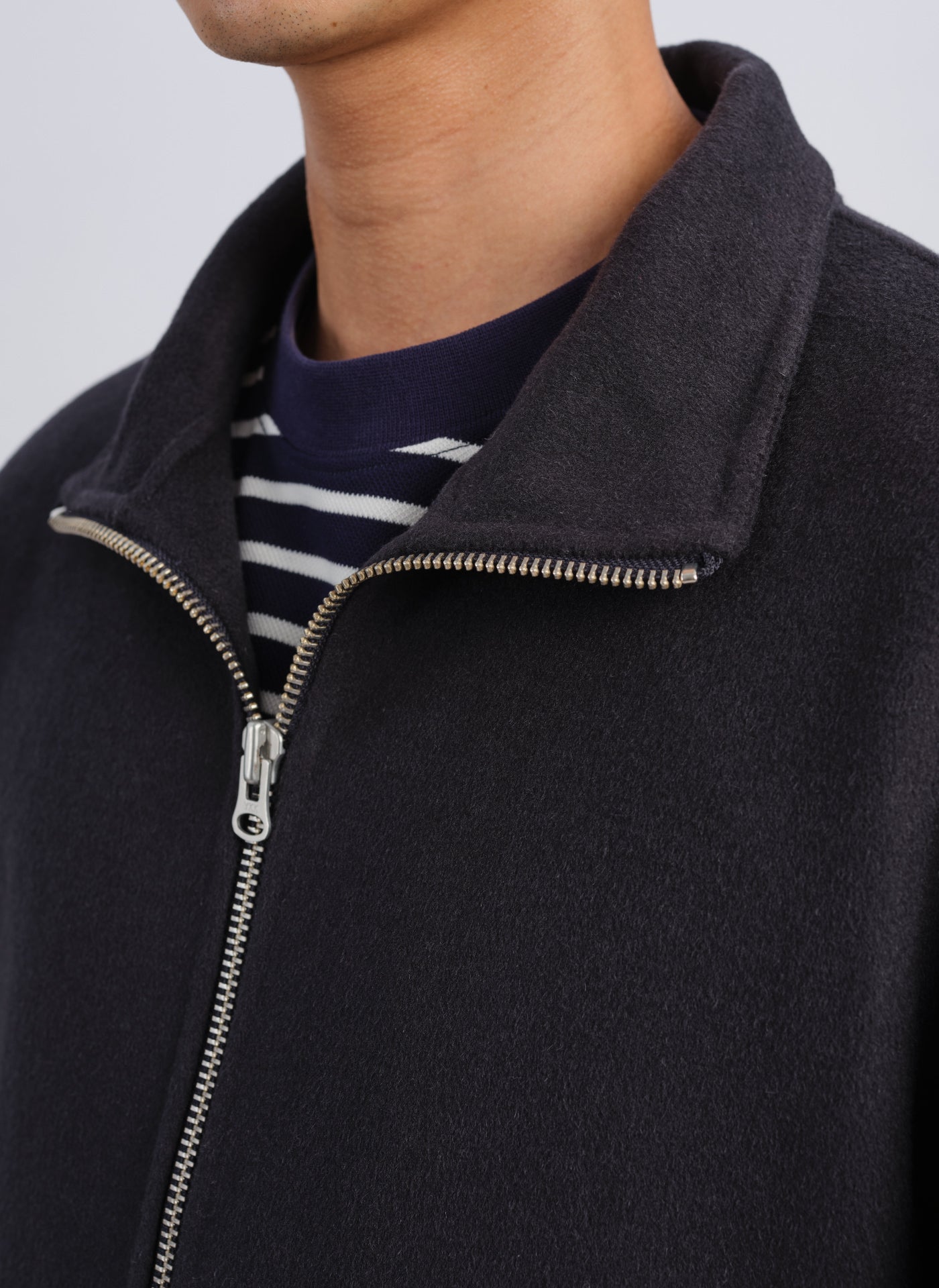 Premium W.R Wool Cashmere Stand Collar Jacket for Men & Women - Warm Winter Coat for Office, Travel & Outdoor Activities