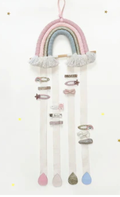 Colorful Rainbow Drops Clips Hangers - 12 Pack Plastic Clothespins for Laundry, Photos, Crafts & Home Organization | Perfect for Dorm Rooms, Kids Rooms & DIY Projects