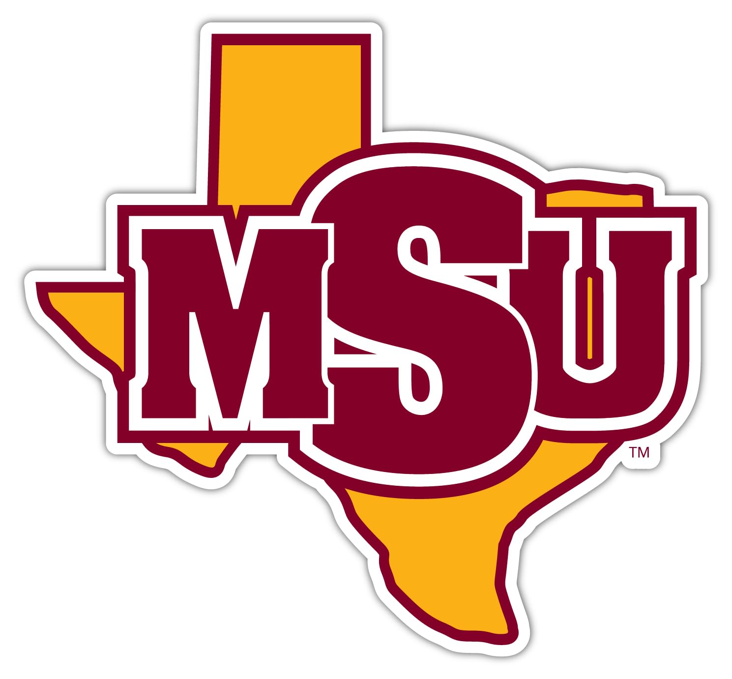 Midwestern University Mustangs 12 Inch Vinyl Mascot Decal Sticker 4-Pack - Officially Licensed Collegiate Stickers for Cars, Laptops & Windows - Perfect for Fans, Alumni & Game Day Decor