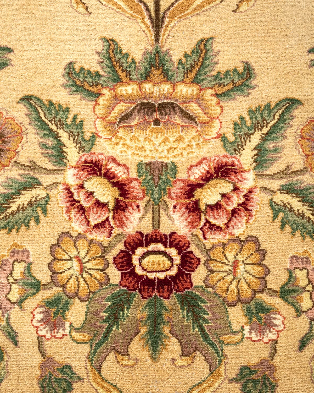Handmade Wool Oriental Mogul Yellow 6x9 Area Rug - Traditional Hand-Knotted Unique Design - Perfect for Living Room, Bedroom & Home Decor