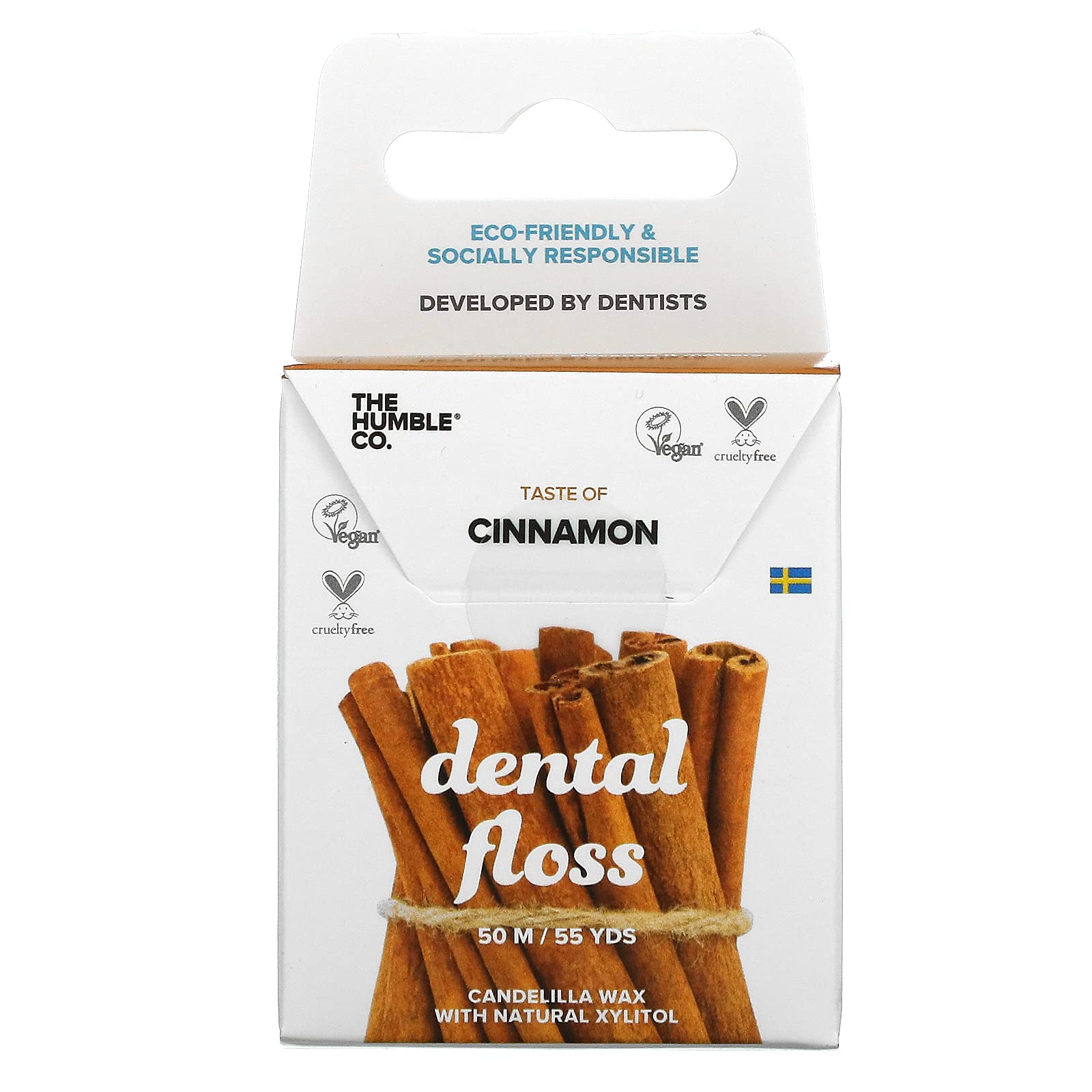 Best Cinnamon Flavored Dental Floss - 50 Yards Mint Waxed String for Teeth Cleaning & Fresh Breath - Perfect for Travel, Home & Office Oral Care