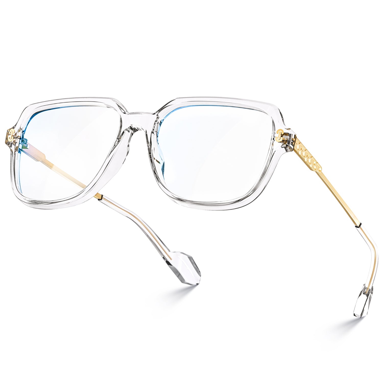 Blue Light Blocking Glasses - Remy Square Anti Eye Strain Computer Glasses for Men & Women - Reduce Digital Eye Fatigue for Work, Gaming & Screen Time