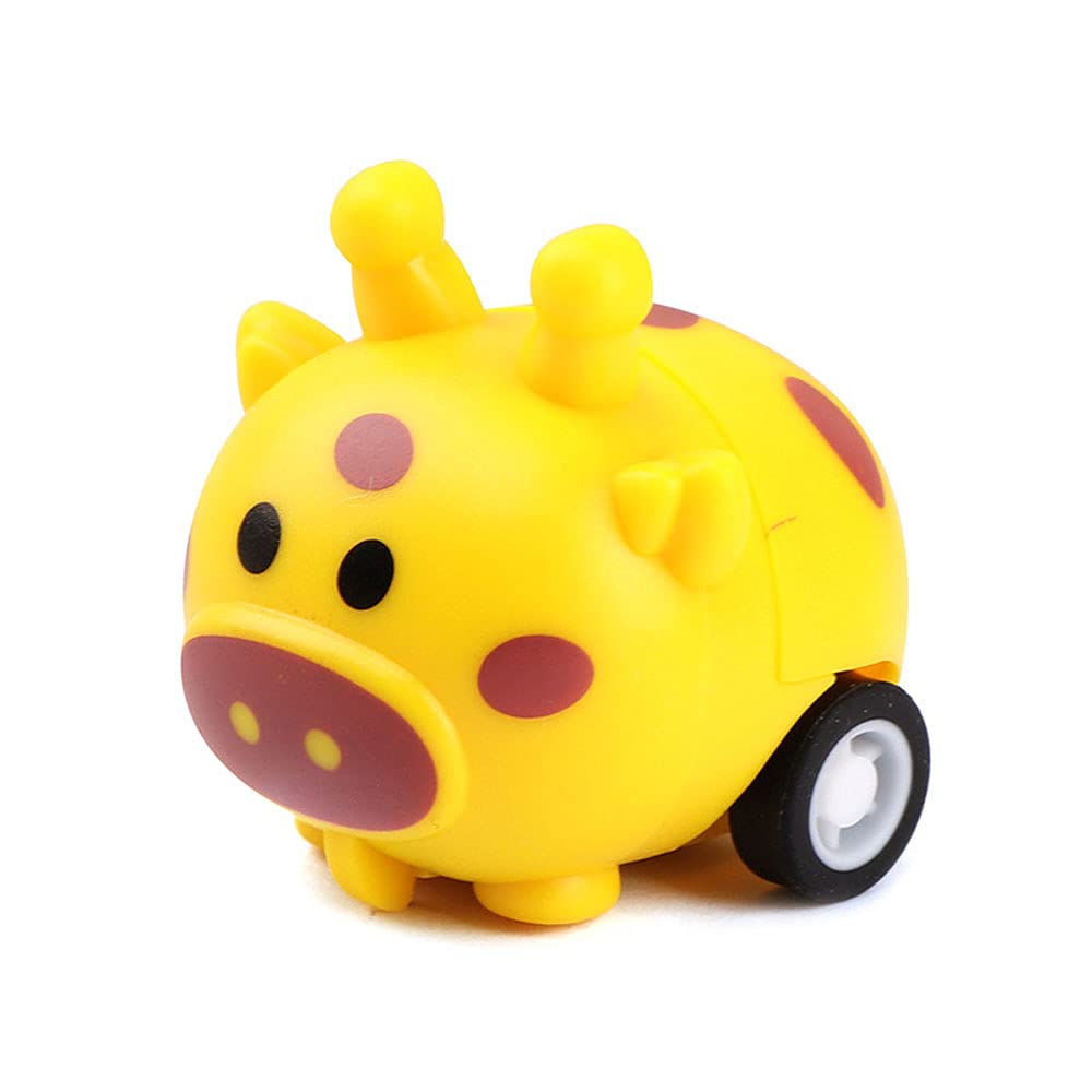 Mini Pull Back Car Toy - Crash-Resistant Inertia Vehicle for Kids | Animal Cartoon Design, Perfect Gift for Boys & Girls | Playtime & Decor