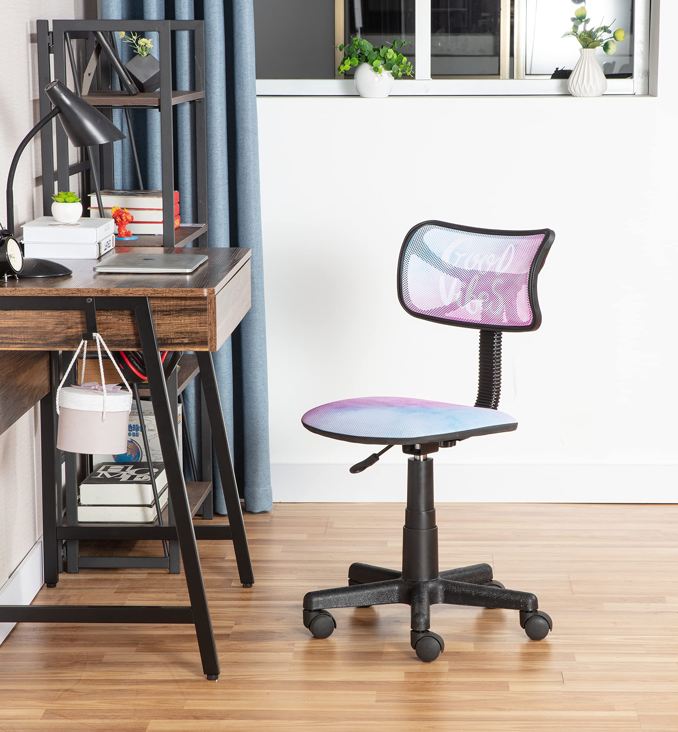 Urban Lifestyle Good Vibes Desk Chair - Ergonomic Office Chair for Home & Work - Perfect for Small Spaces, Gaming & Study