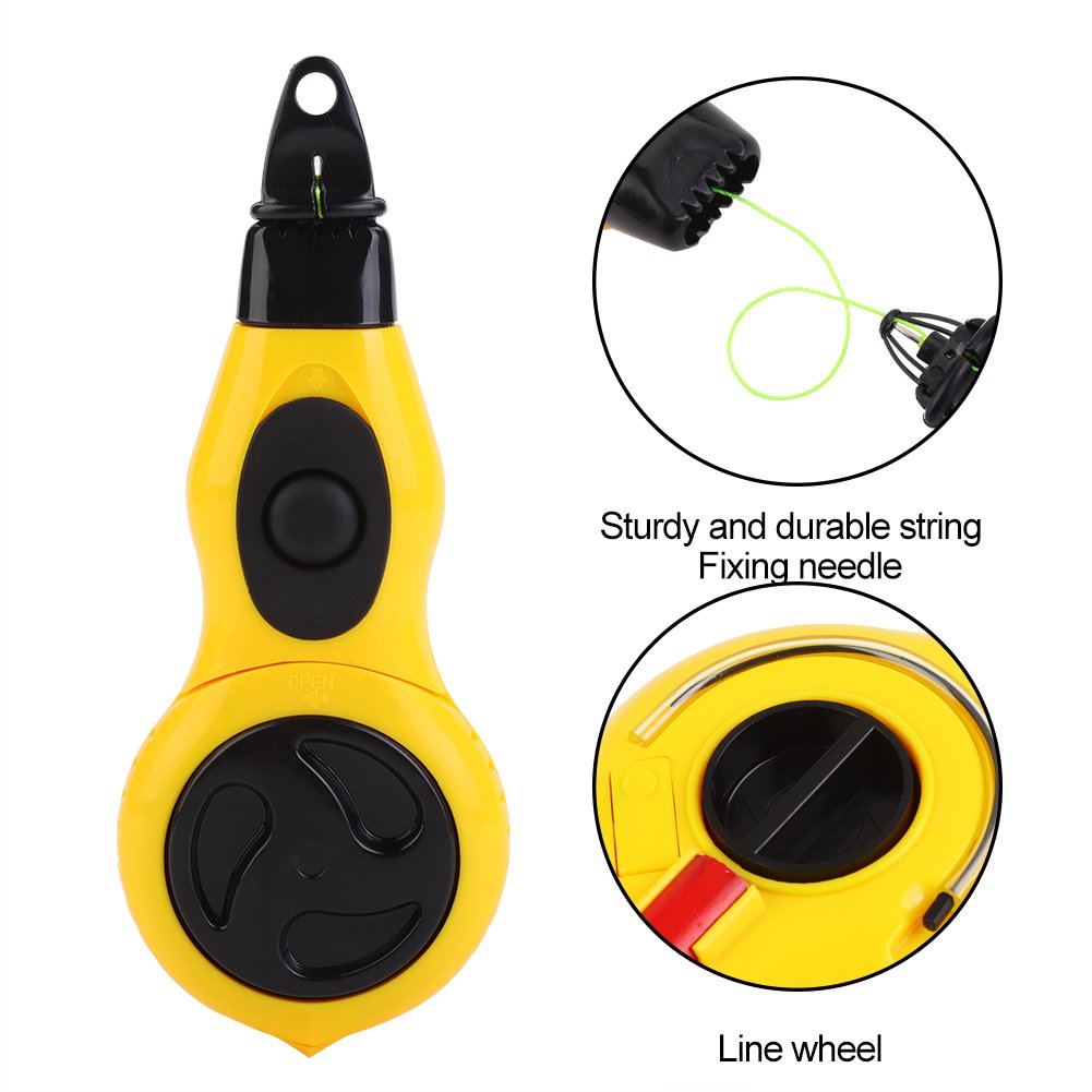 Automatic Chalk Line Marker - Self-Aligning Ink Fountain Chalk Box for Carpentry & Woodworking | Perfect for Framing, Flooring, and DIY Projects