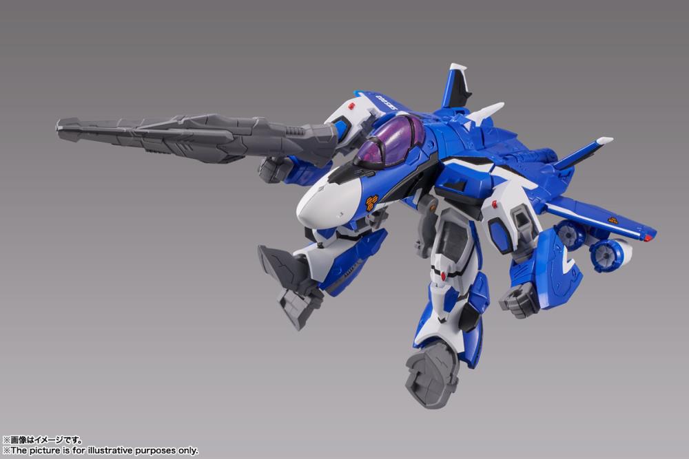 Bandai Tiny Session Macross Frontier VF-25G Messiah Valkyrie (Michael Custom) & Ranka Lee Action Figure Set - Anime Collectible for Display & Play